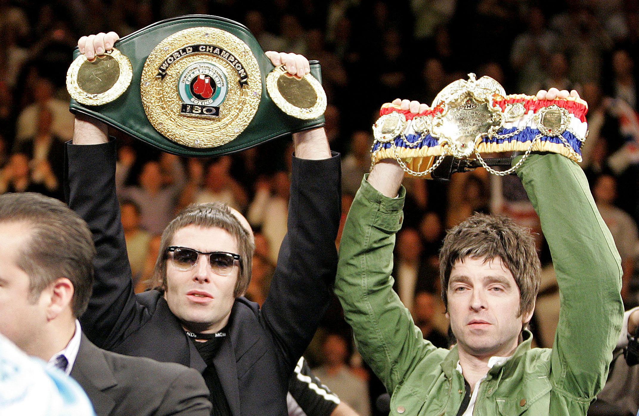 Liam Gallagher, left, who held Hatton’s world titles against Paulie Malignaggi, paid tribute (Dave Thompson/PA)