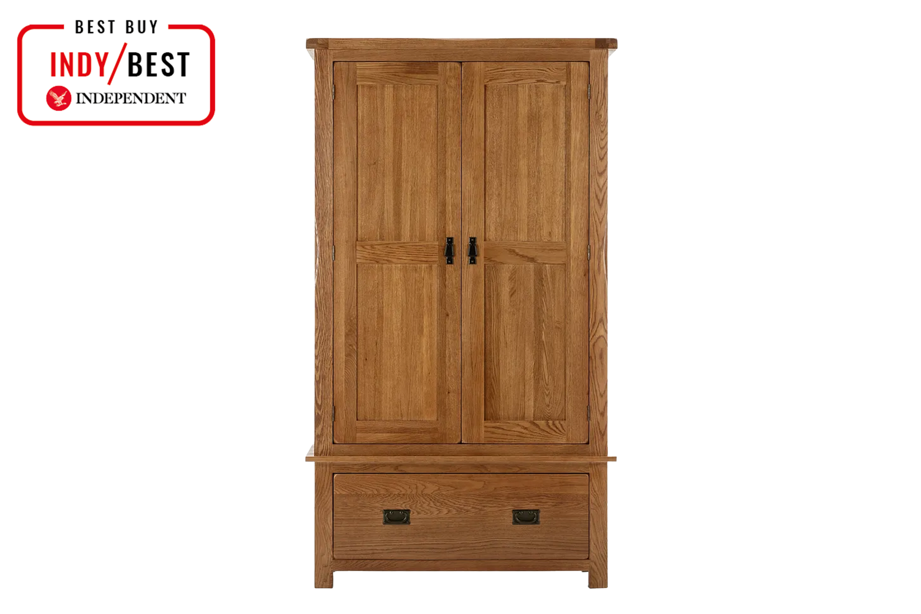 indybest best wardrobe review Oak Furnitureland original rustic solid oak double wardrobe
