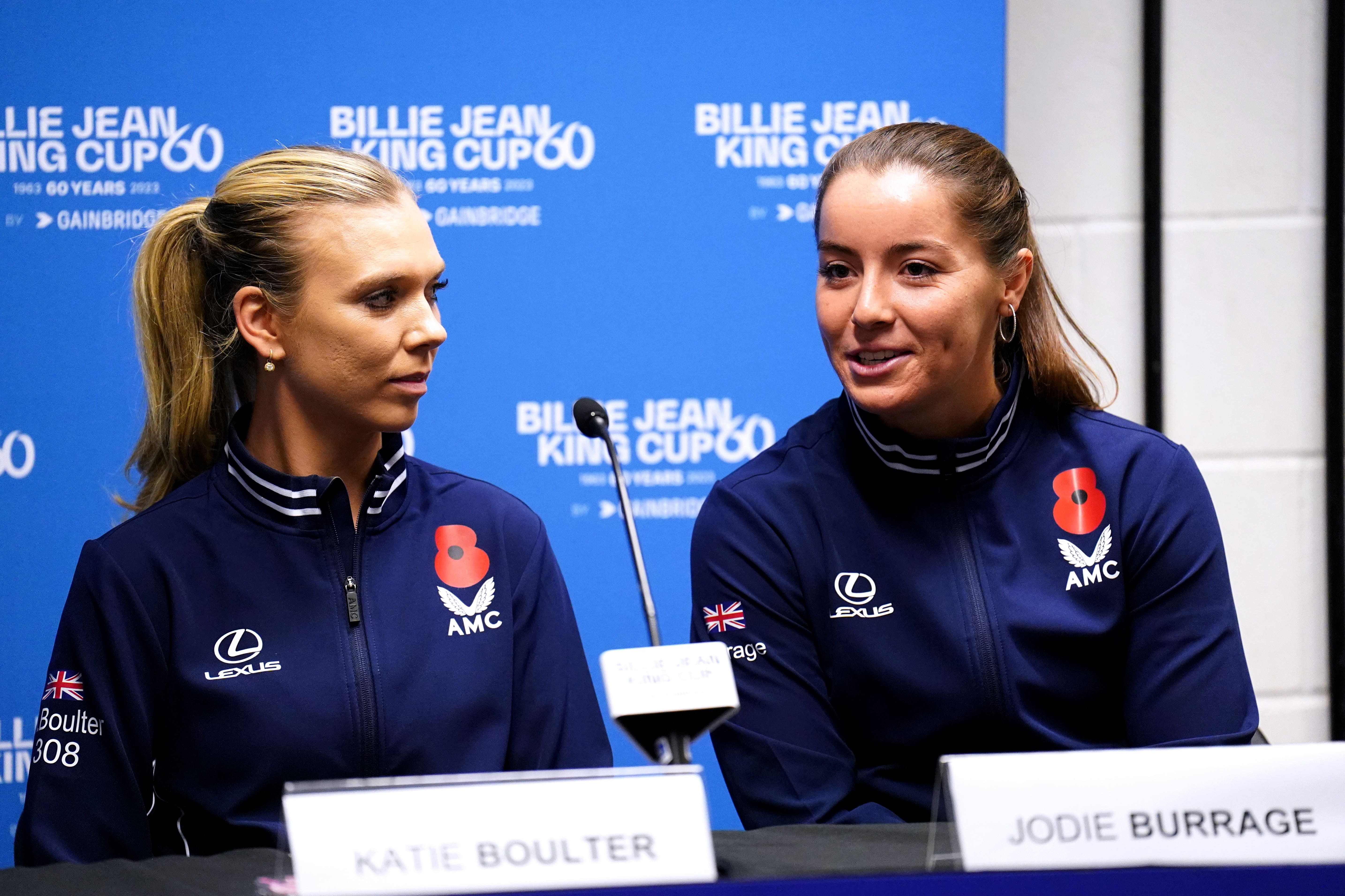 Katie Boulter and Jodie Burrage are preparing for Billie Jean King Cup action (Zac Goodwin/PA)