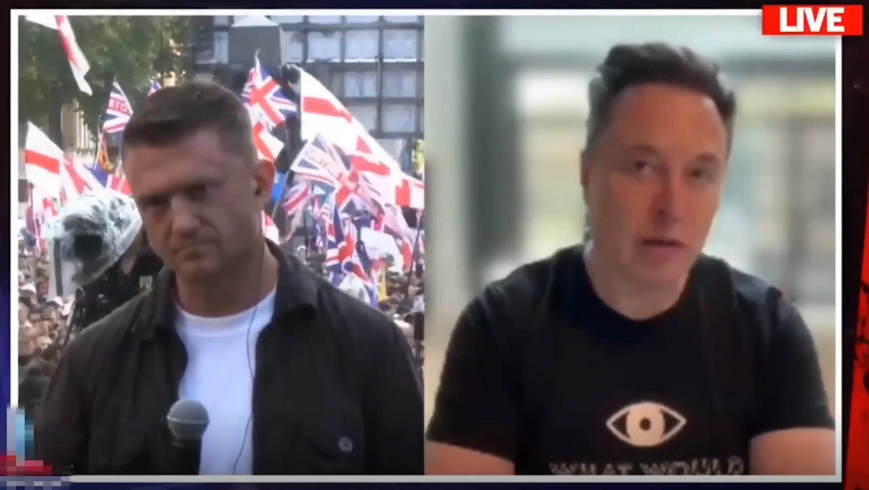 <p>Elon Musk called for the dissolution of parliament when addressing the recent Tommy Robinson march </p>