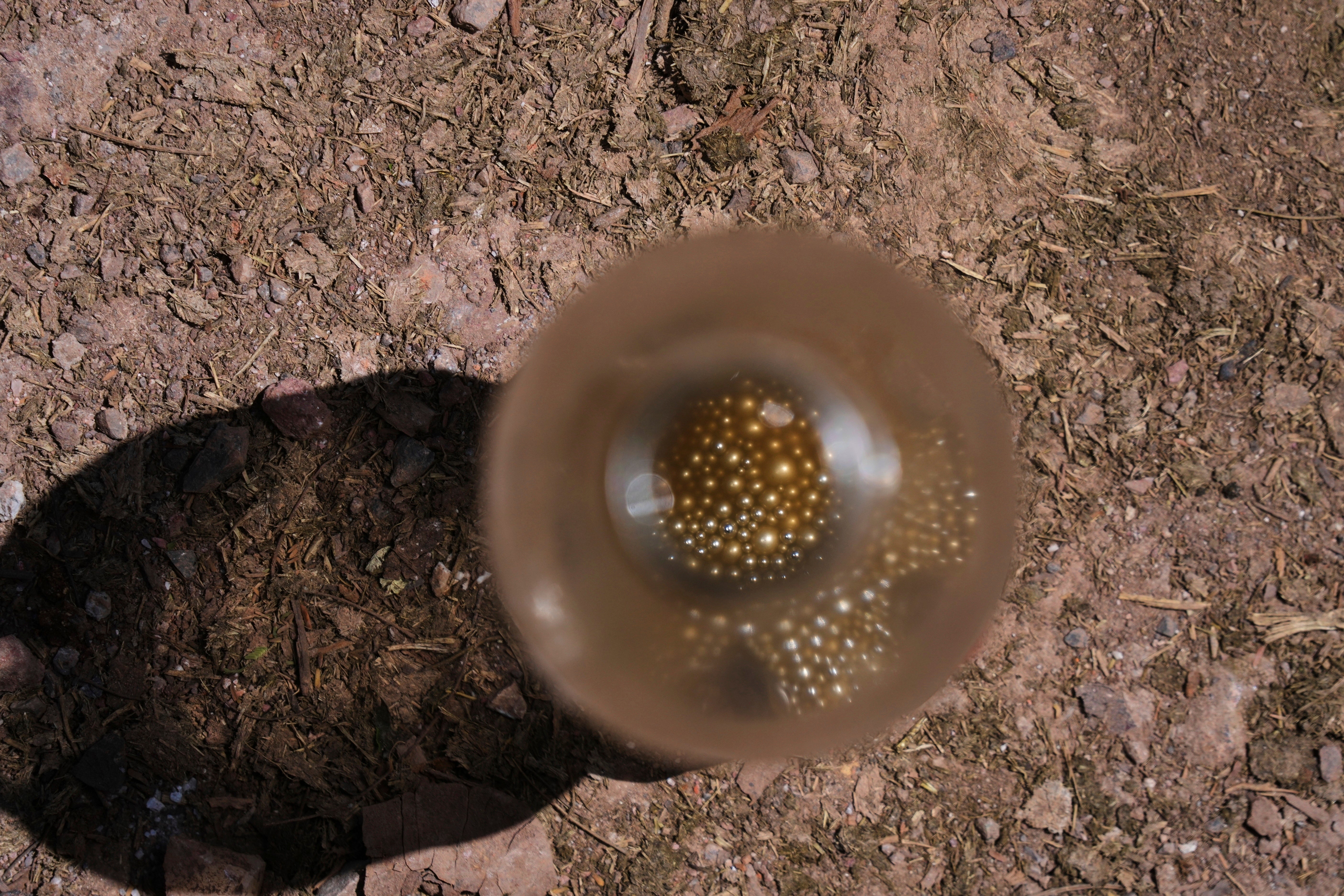 A sample of mercury is displayed in a Coca-Cola bottle in San Joaquin, Mexico