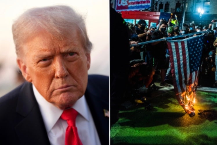 Trump hints at how he could arrest flag burners despite free speech ...
