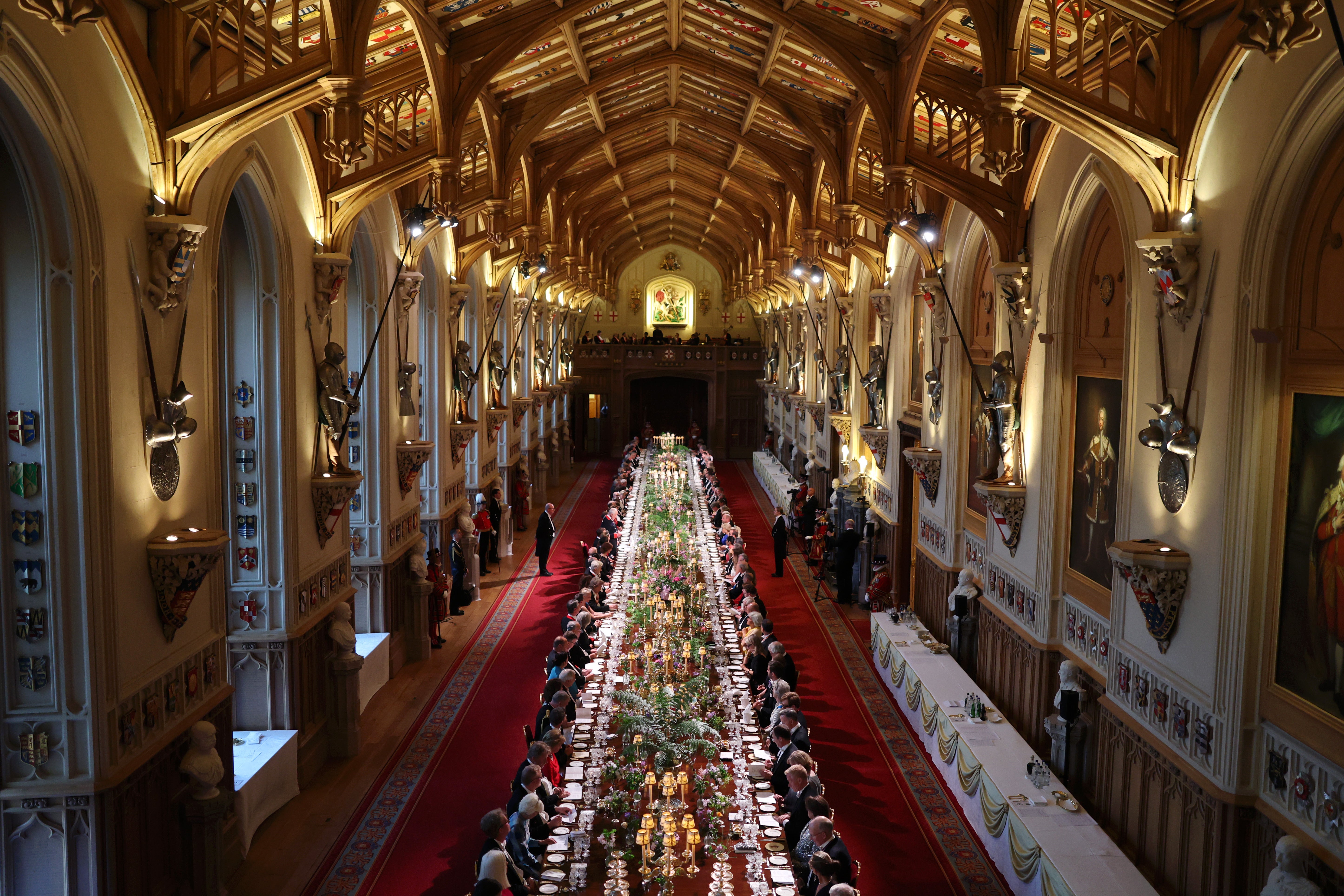 The table stretches the length of St George’s Hall