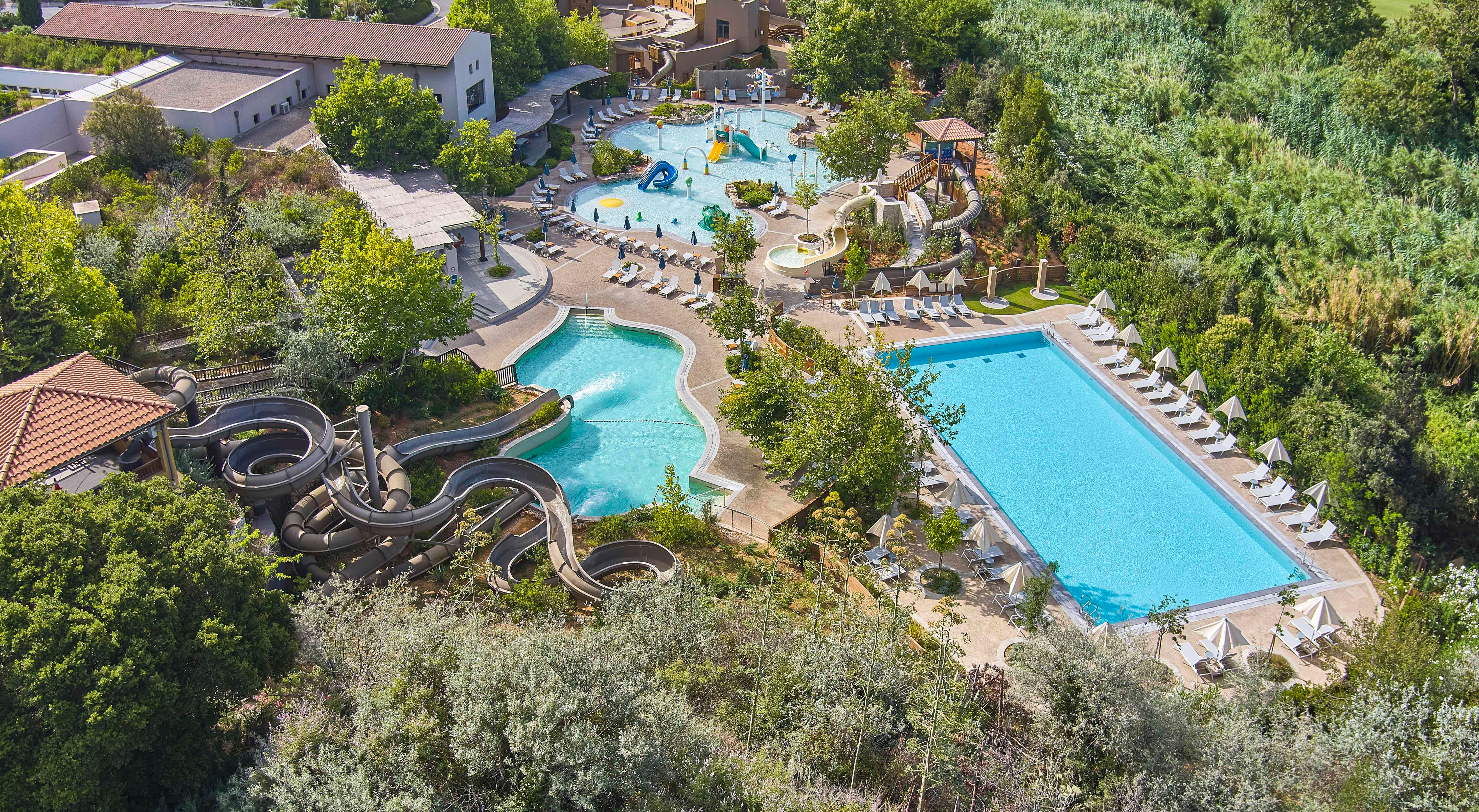 The Westin Resort, Costa Navarino, has waterslides galore
