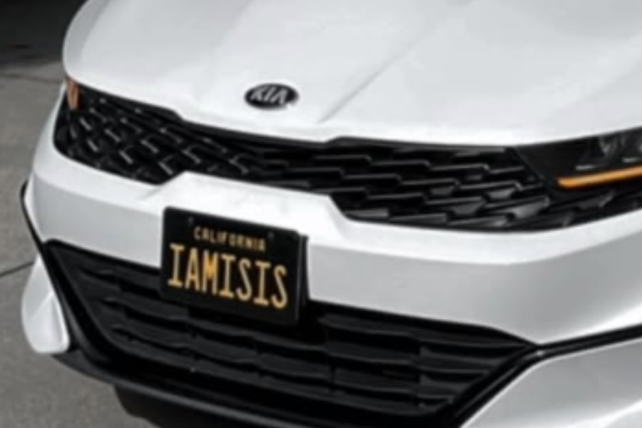 Isis Wharton says she got her personalized plate in 2022 but only recently received a DMV letter ordering her to change it