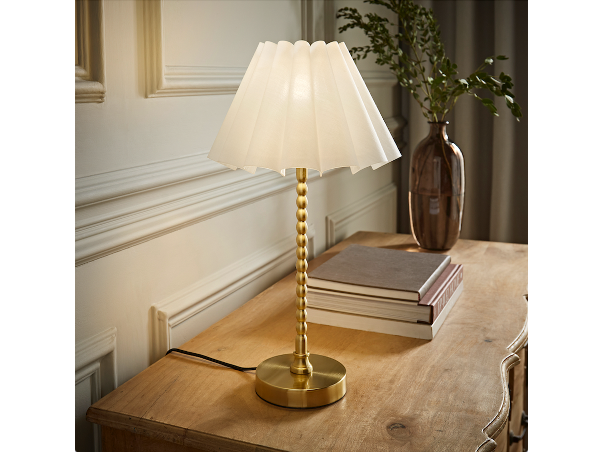 Best reading lights IndyBest review Maeve brushed gold bobbin table lamp