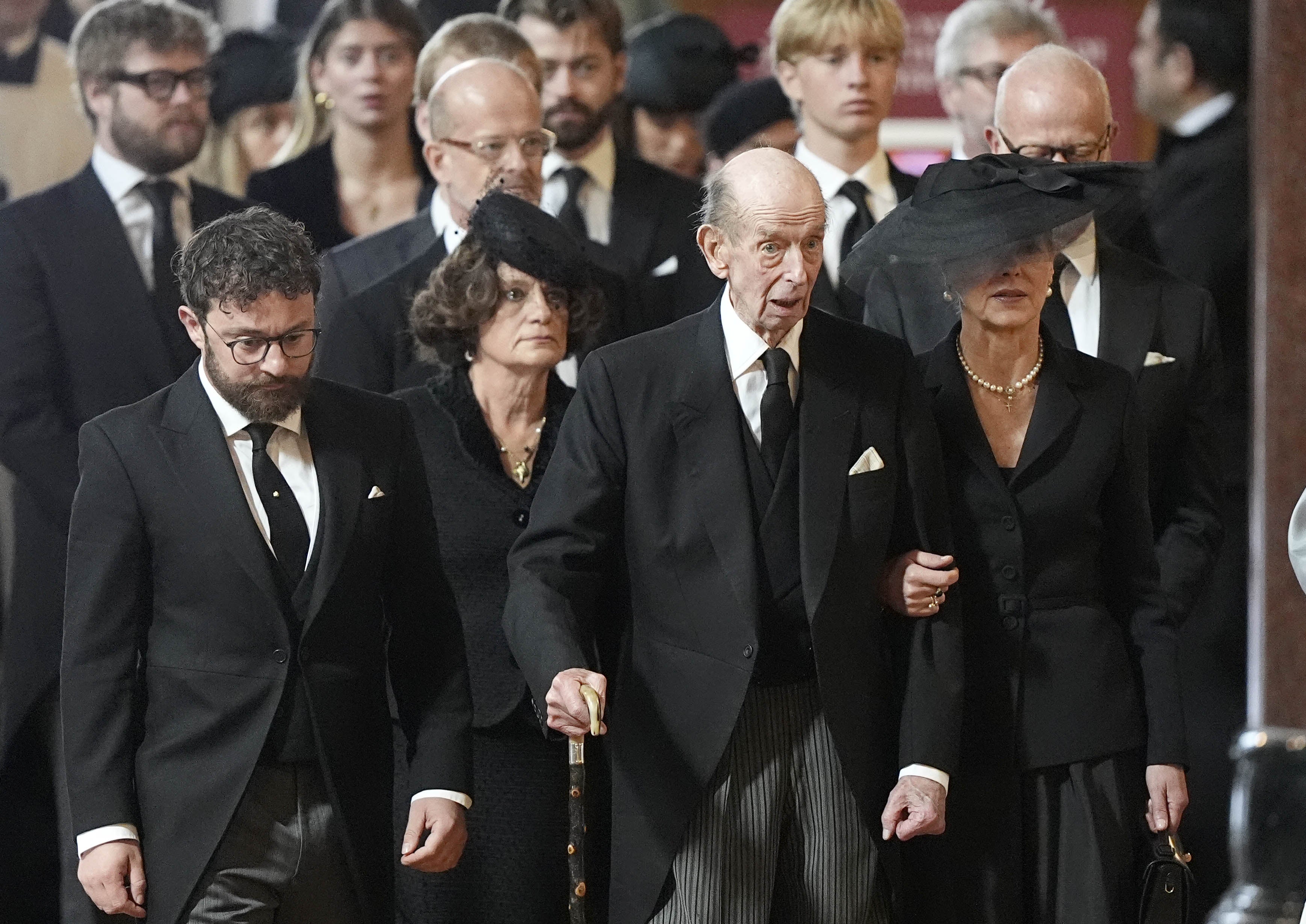 The Duke of Kent led mourners into the cathedral