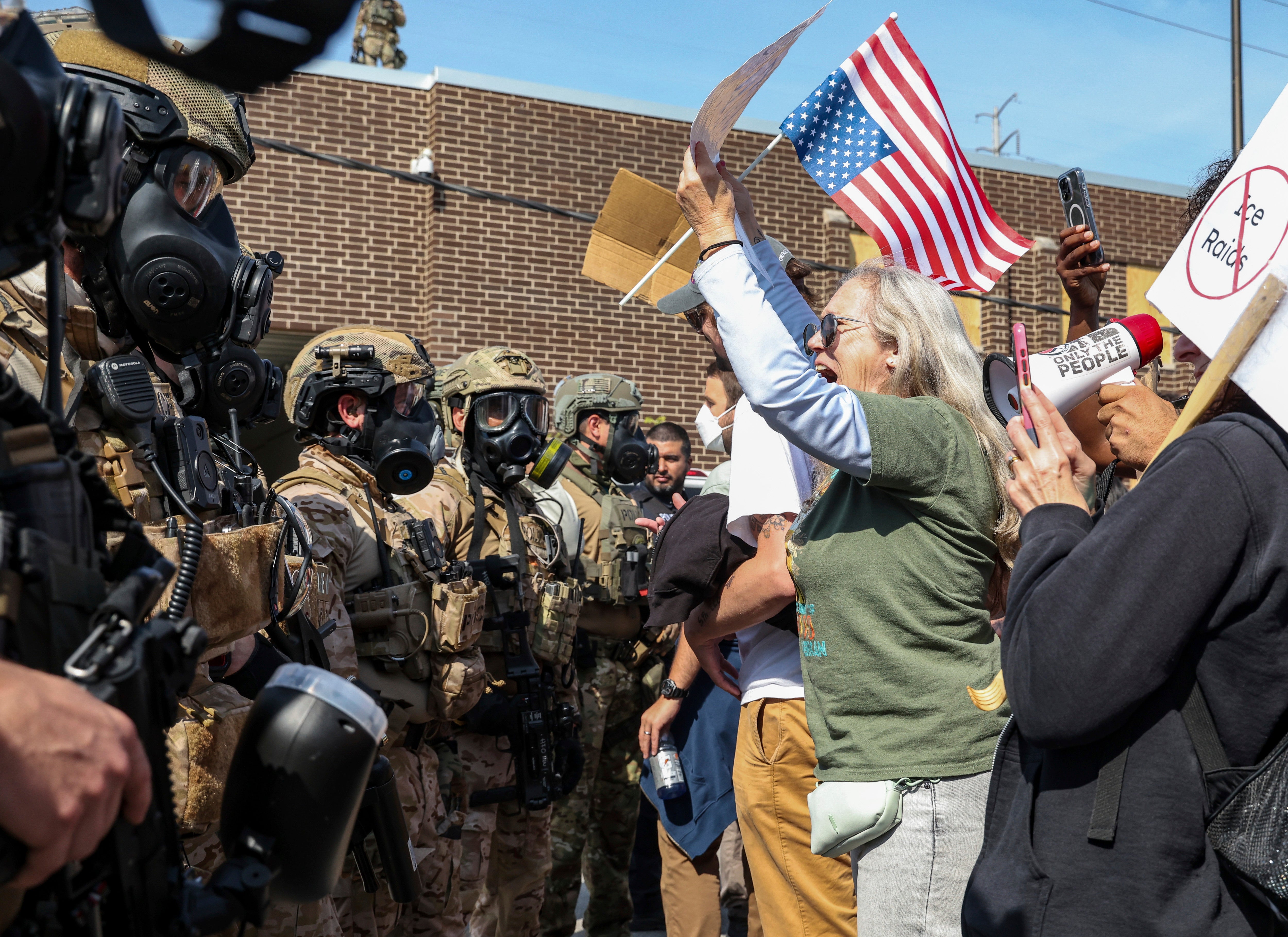 The federal immigration enforcement presence has been met with continued protest