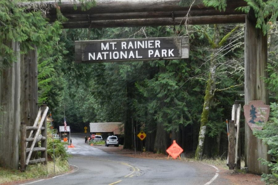 Mount Rainier is located in Washington State and sits about 68 miles southeast of the Seattle–Tacoma metropolitan area