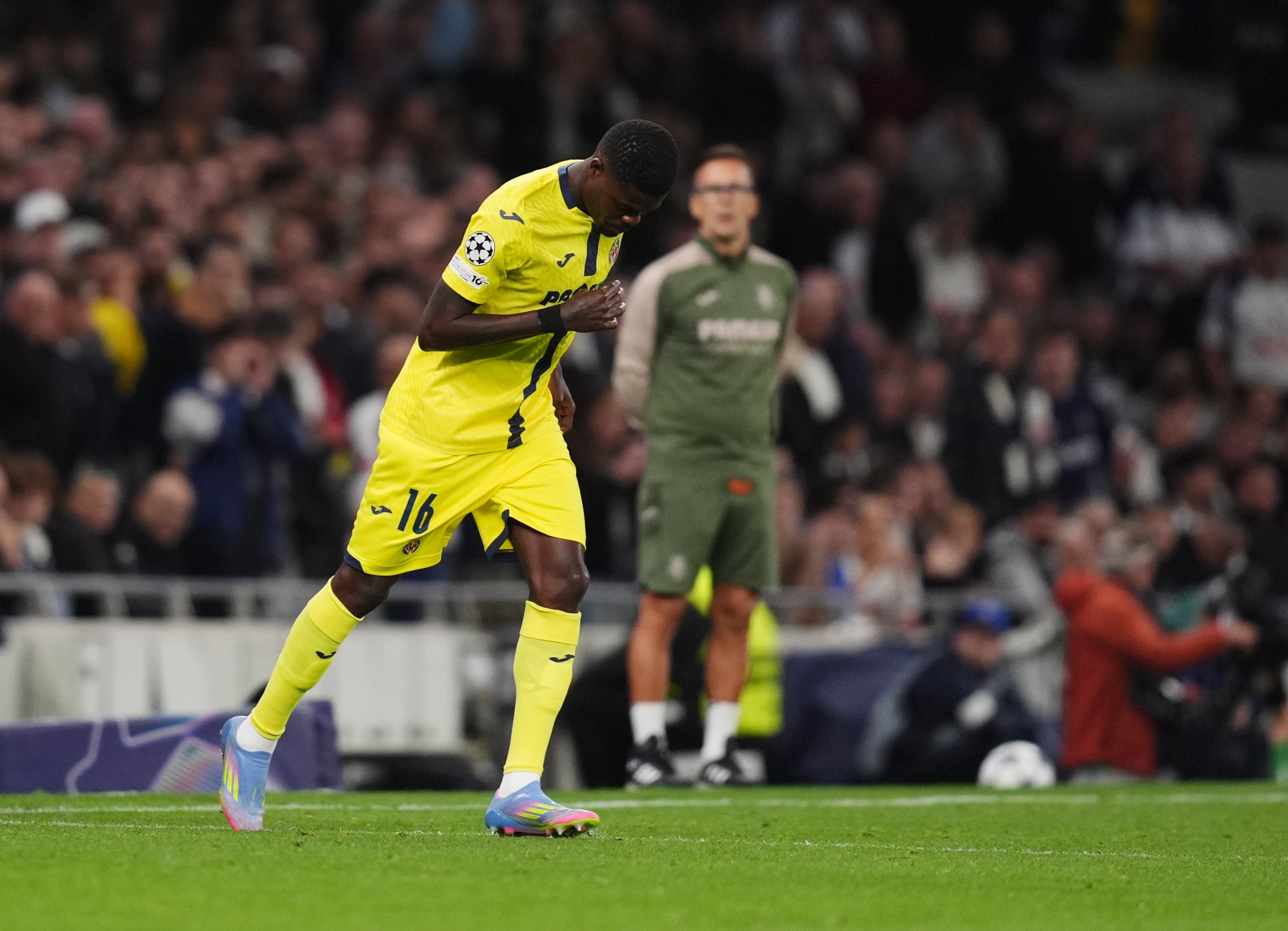 Thomas Partey came on as a substitute for Villarreal ahead of a court appearance on Wednesday (John Walton/PA)