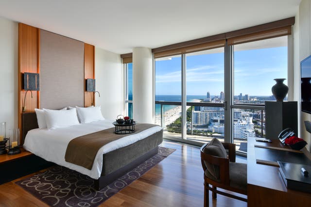 <p>Views of the Atlantic Ocean can be soaked up from rooms at The Setai</p>