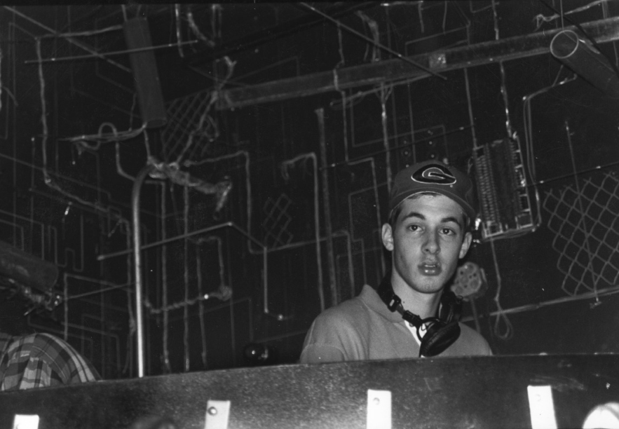 A young Mark Ronson on the decks during a gig in New York