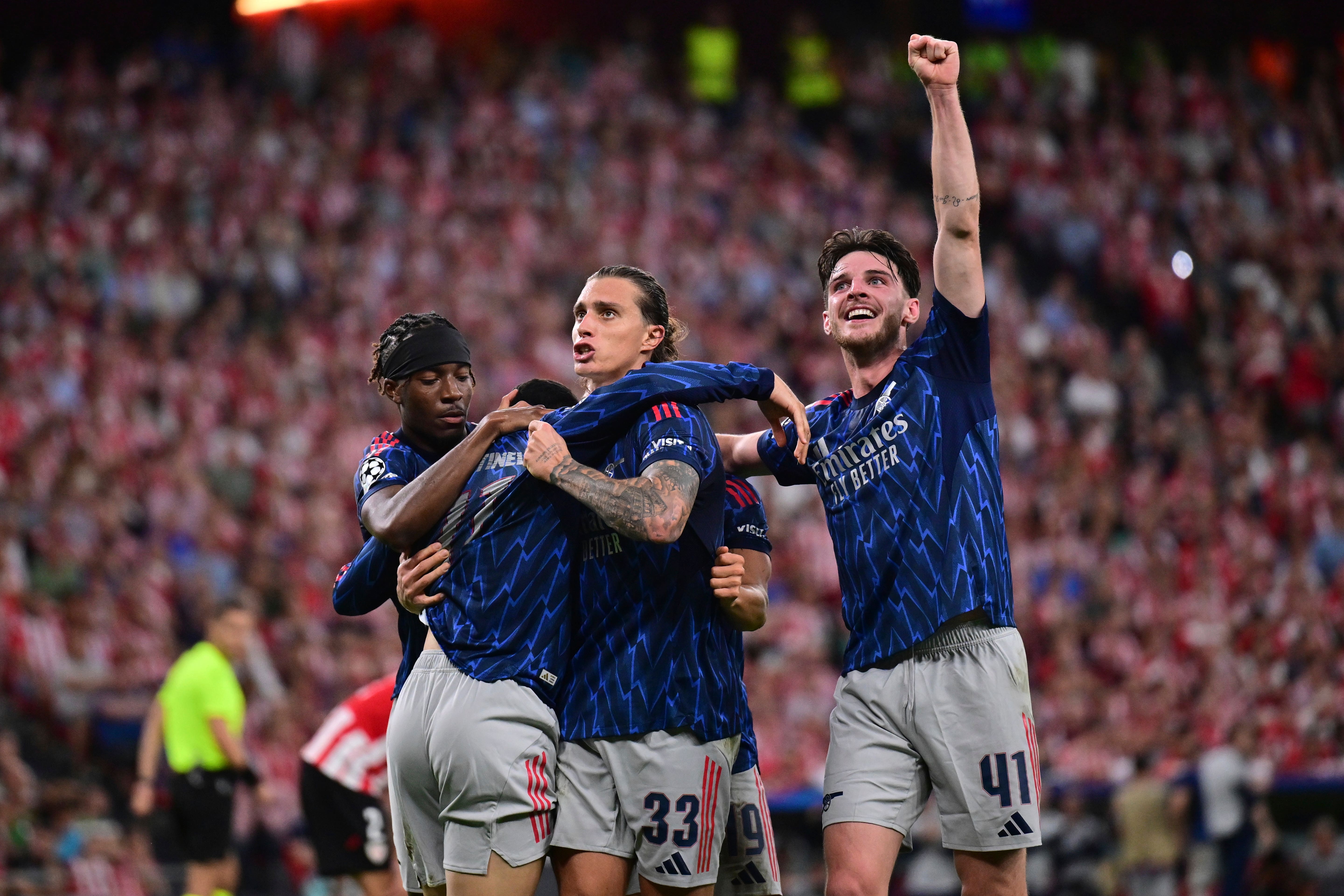 Arsenal won in Bilbao (Miguel Oses/AP)