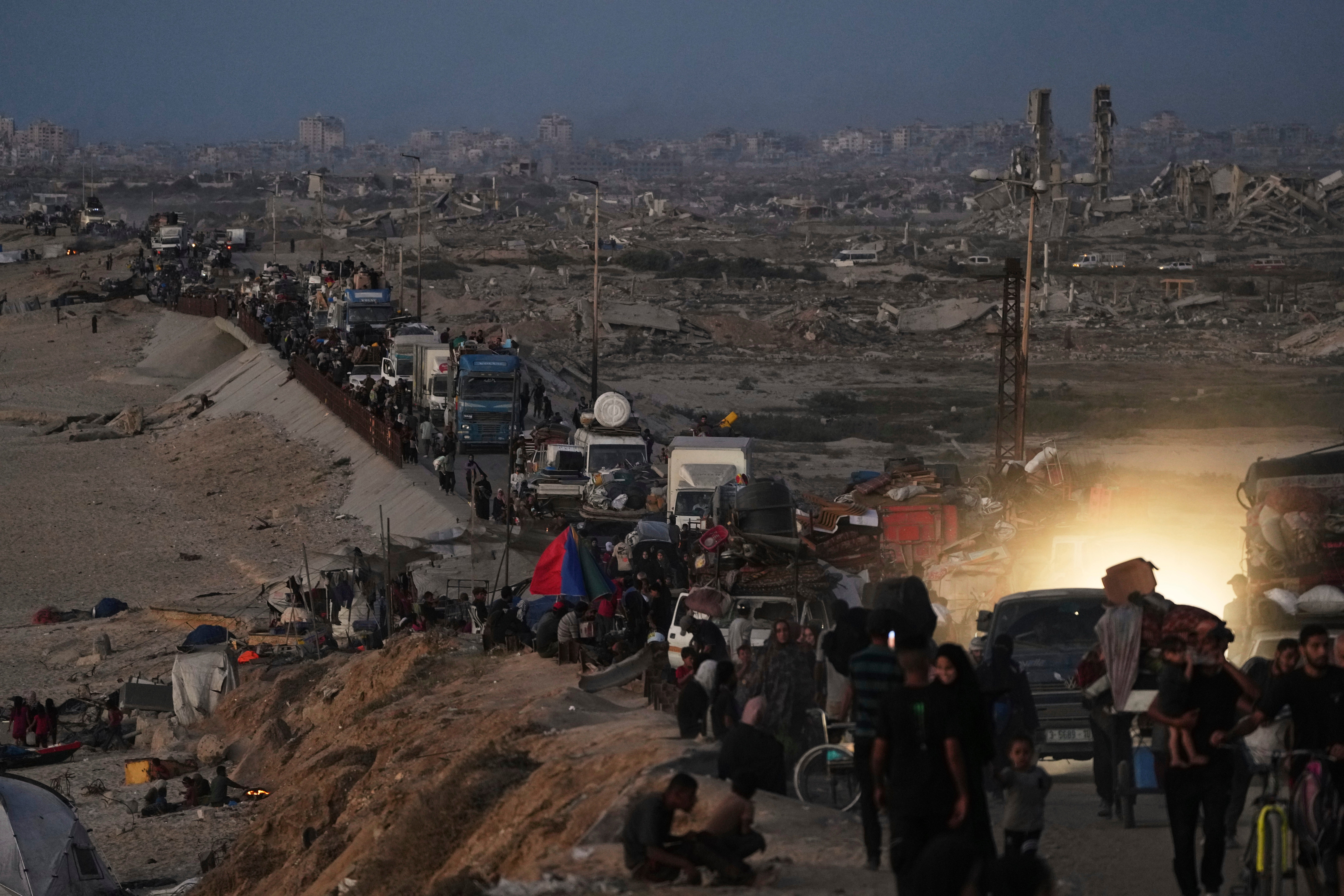 Over 350,000 Palestinians are said to have fled south of the Strip