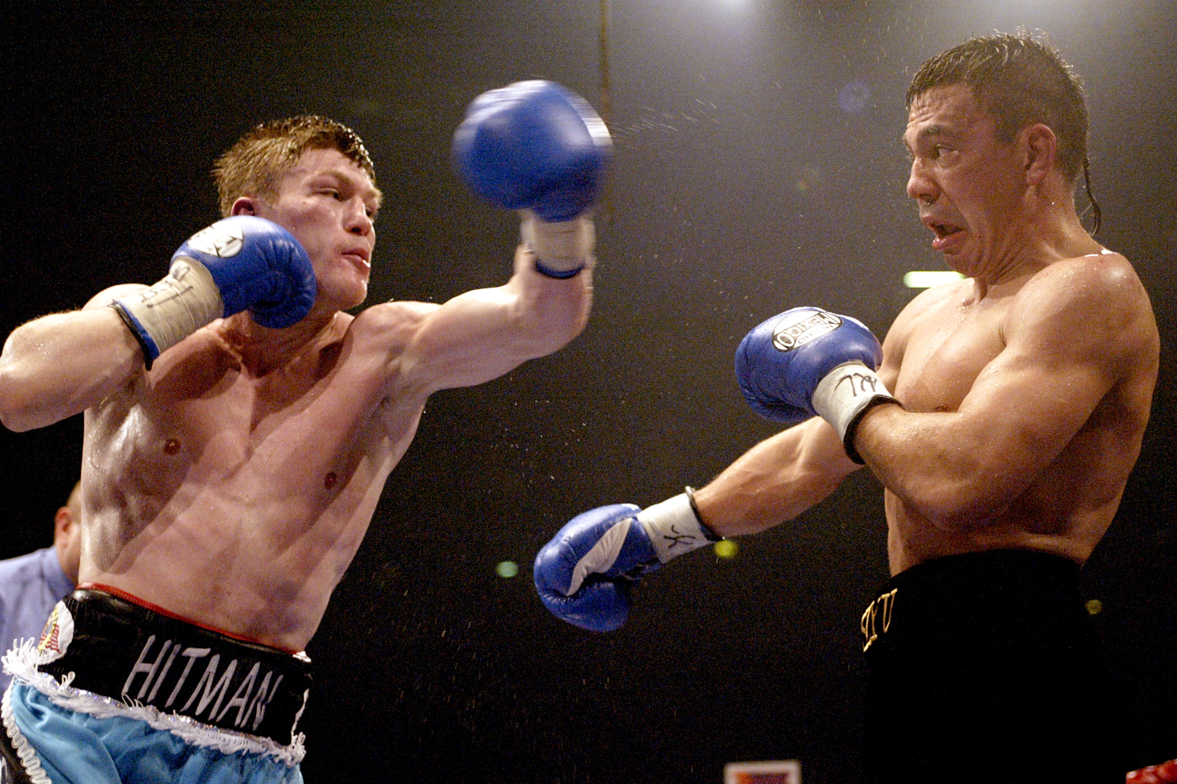 Hatton, left, beat Kostya Tszyu to win the IBF world welterweight title in 2005 (Nick Potts/PA)