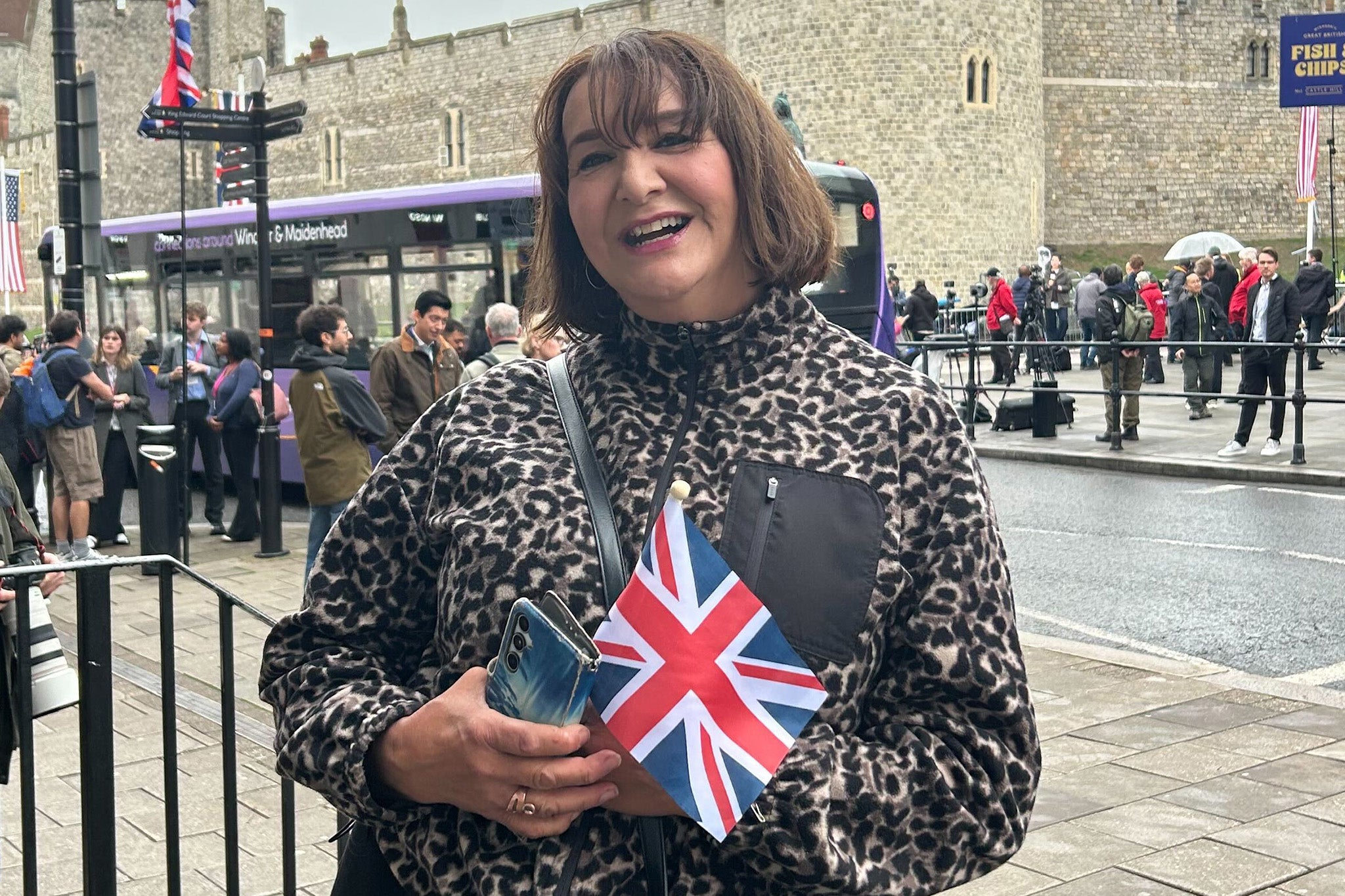 ‘A top man’: Heather Dargie-Doug was out showing her support