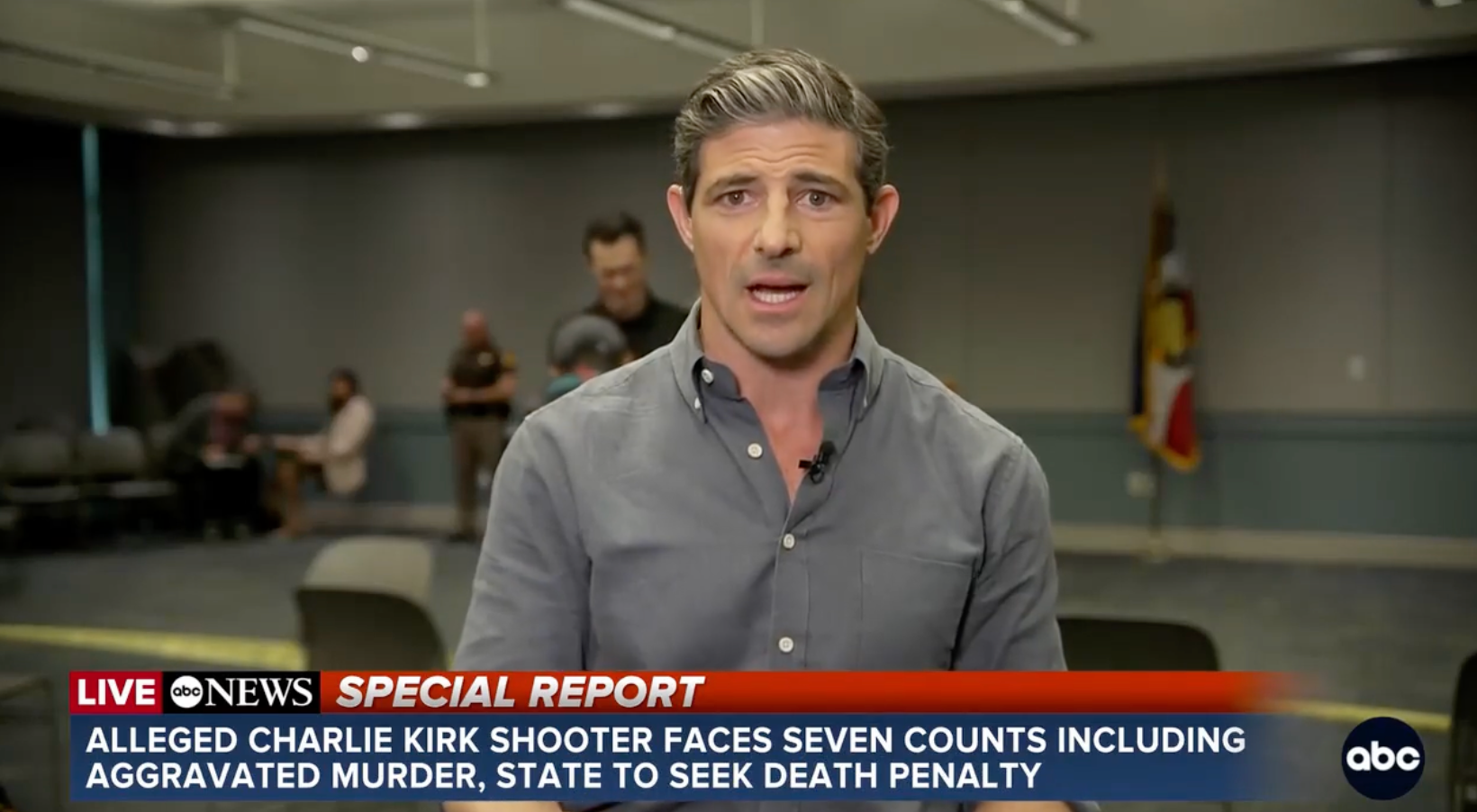 ABC’s Matt Gutman said he was trying to explain the ‘jarring contrast’ between the horrific killing and the manner in which Tyler Robinson allegedly spoke to his roommate