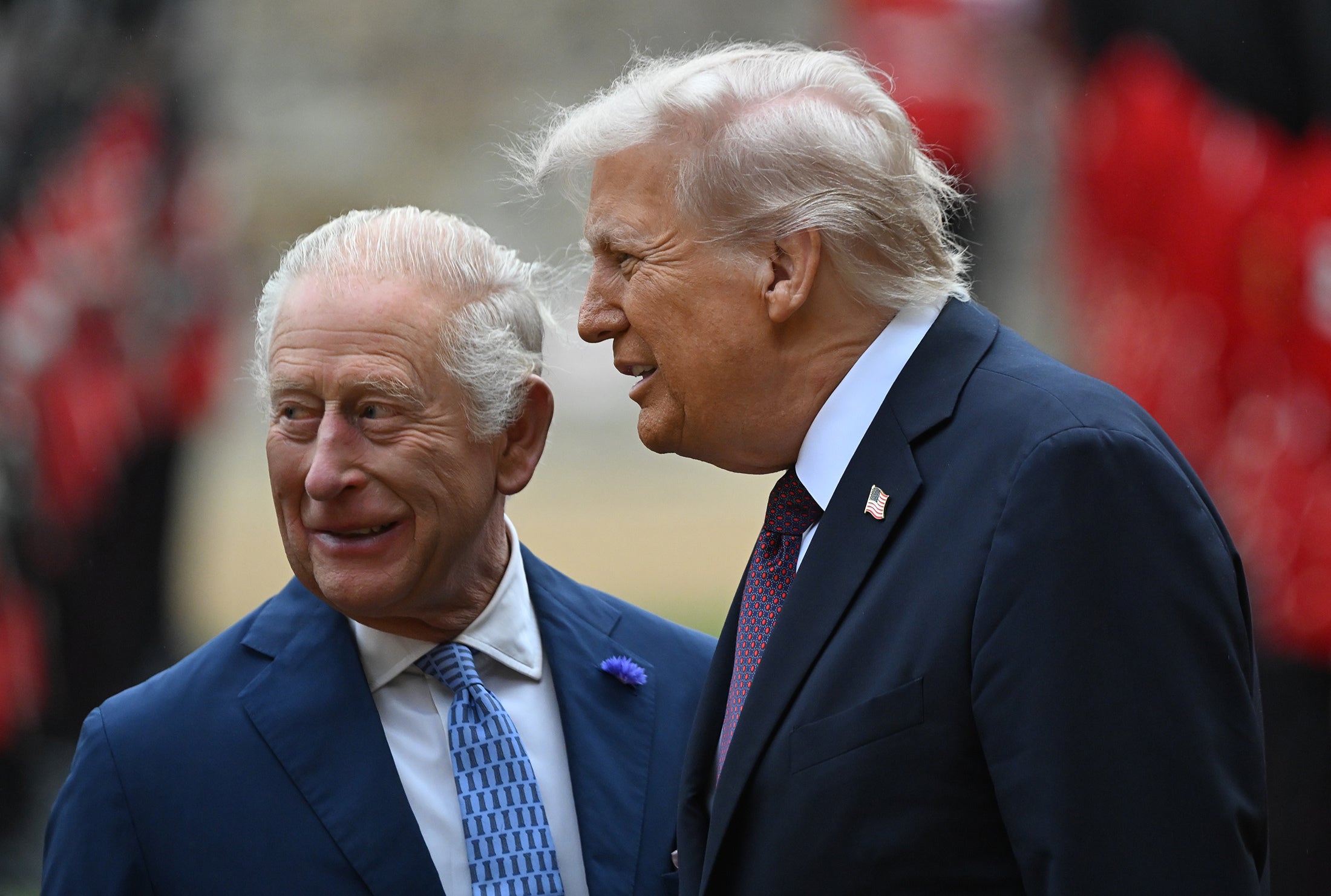 The King and the President shared a deep discussion (Eddie Mulholland/Daily Telegraph/PA)