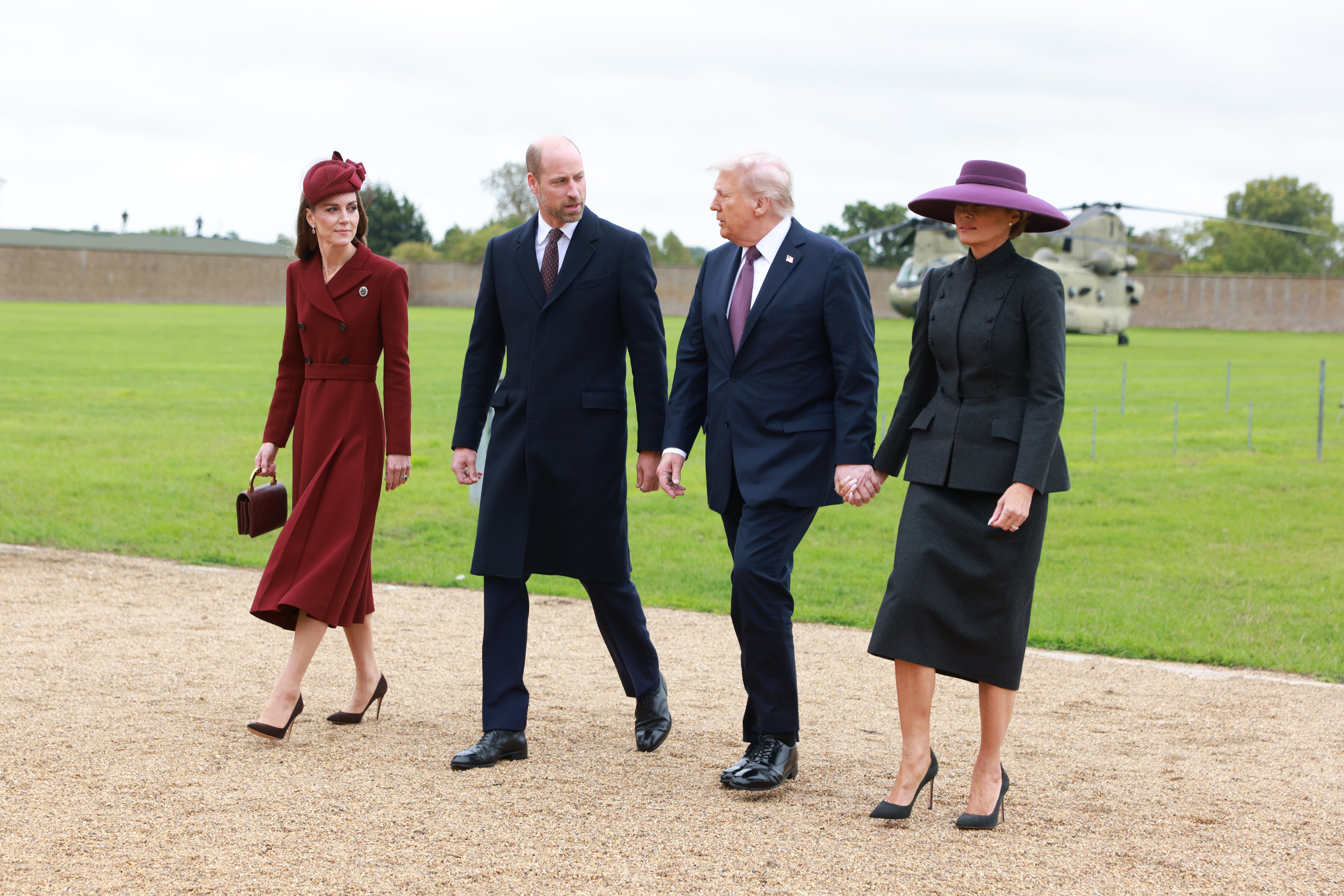 The Prince and Princess of Wales received US President Donald Trump and First Lady Melania Trump at Windsor Castle (Ian Vogler/Daily Mirror/PA)