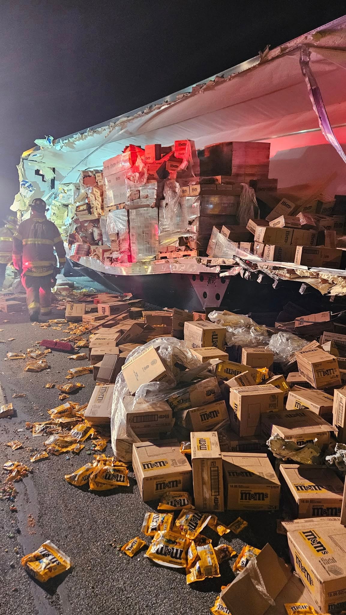 Both truck drivers refused medical treatment, fire officials said