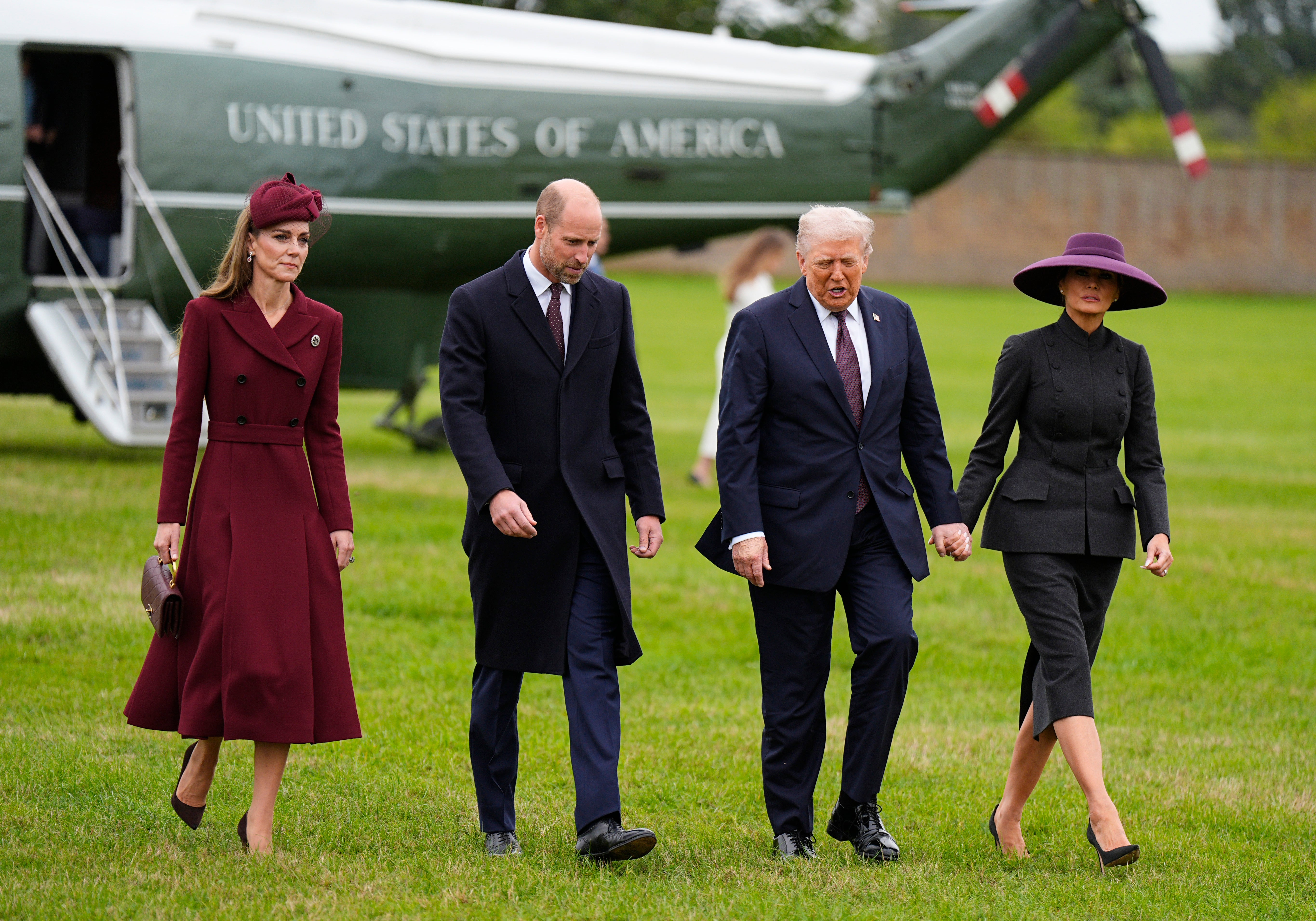 The Prince and Princess of Wales received President Donald Trump and First Lady Melania Trump at Windsor Castle