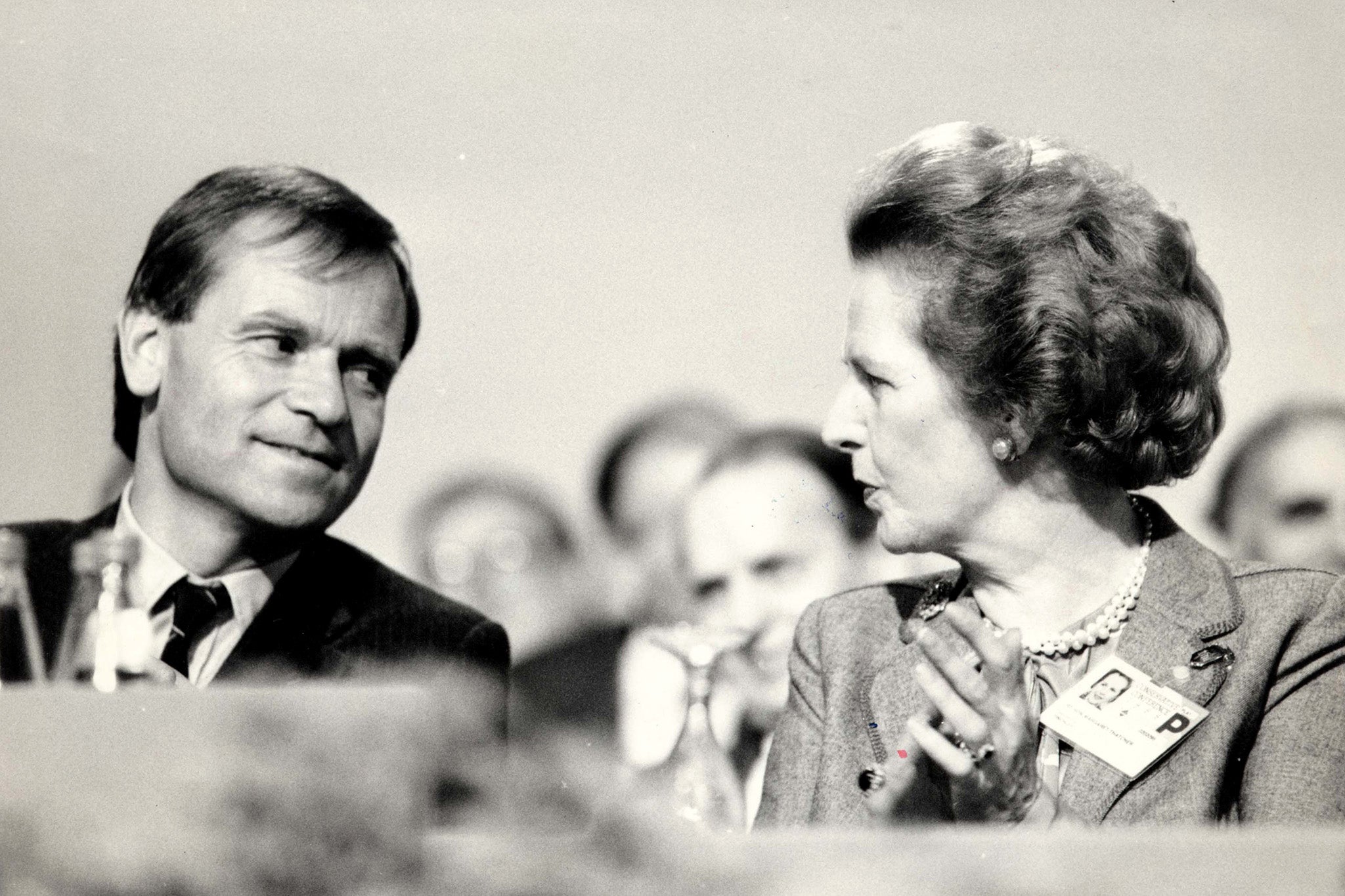 Archer with Margaret Thatcher in 1986