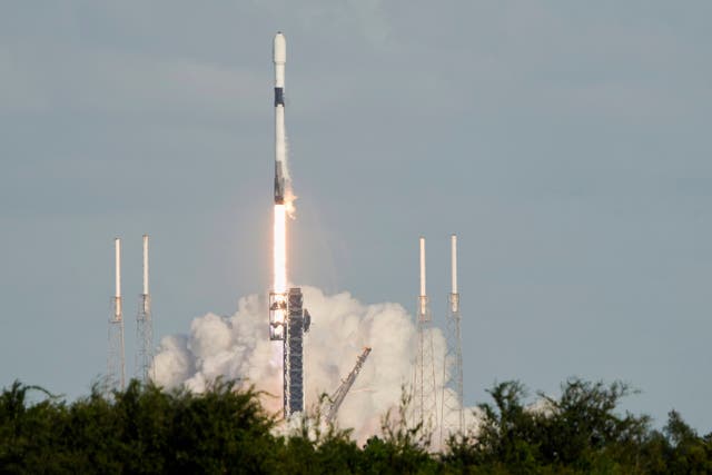 <p>A SpaceX Falcon 9 rocket on a mission to bring supplies to the International Space Station lifts off from complex 40 at the Cape Canaveral Space Force Station in Cape Canaveral, Fla., Sunday, Sept. 14, 2025. SpaceX was cleared by the U.S. Air Force to develop the site’s Space Launch Complex 37 for future Starship operations</p>