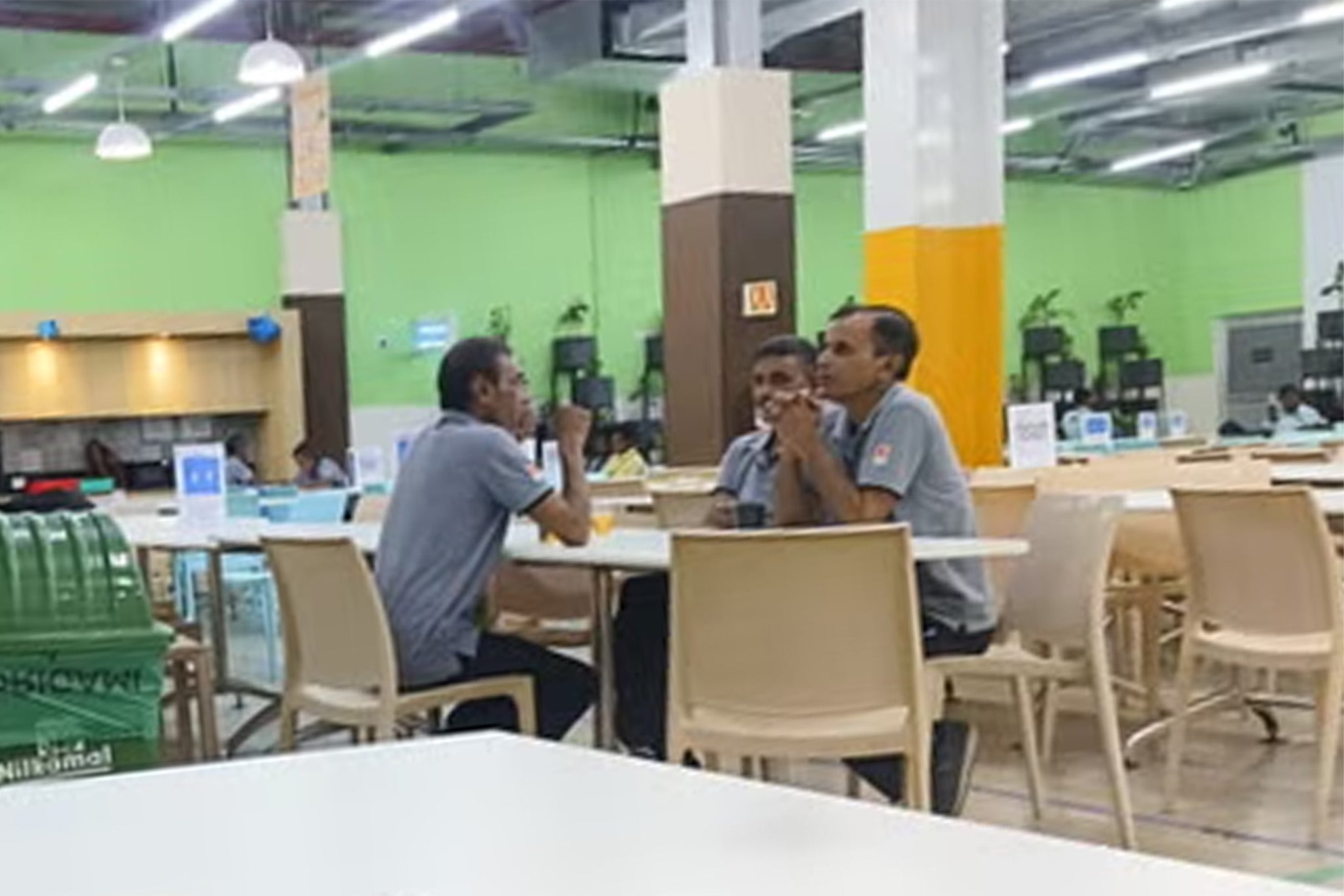 The cafeteria for Amazon workers – the company maintains they are allowed two 30-minute breaks per shift