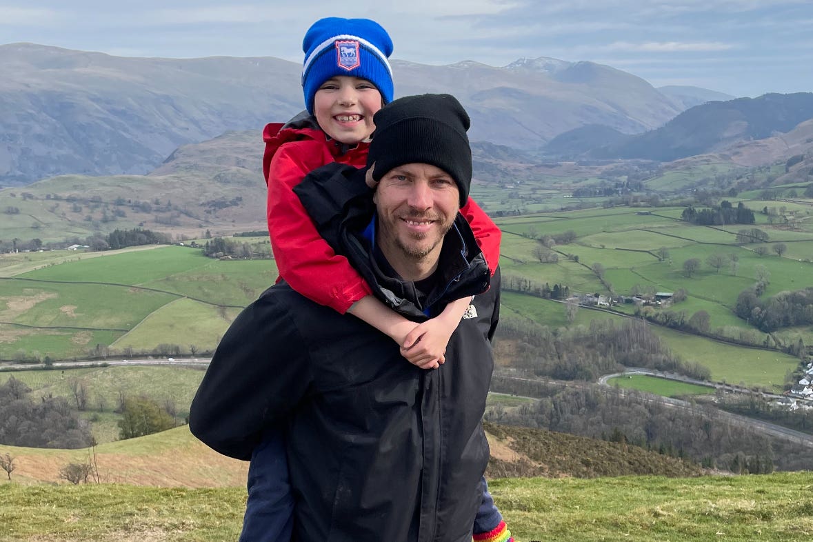Andy Smith with his daughter Emily, who died just 11 days after being diagnosed with a brain tumour (Andy Smith/PA)