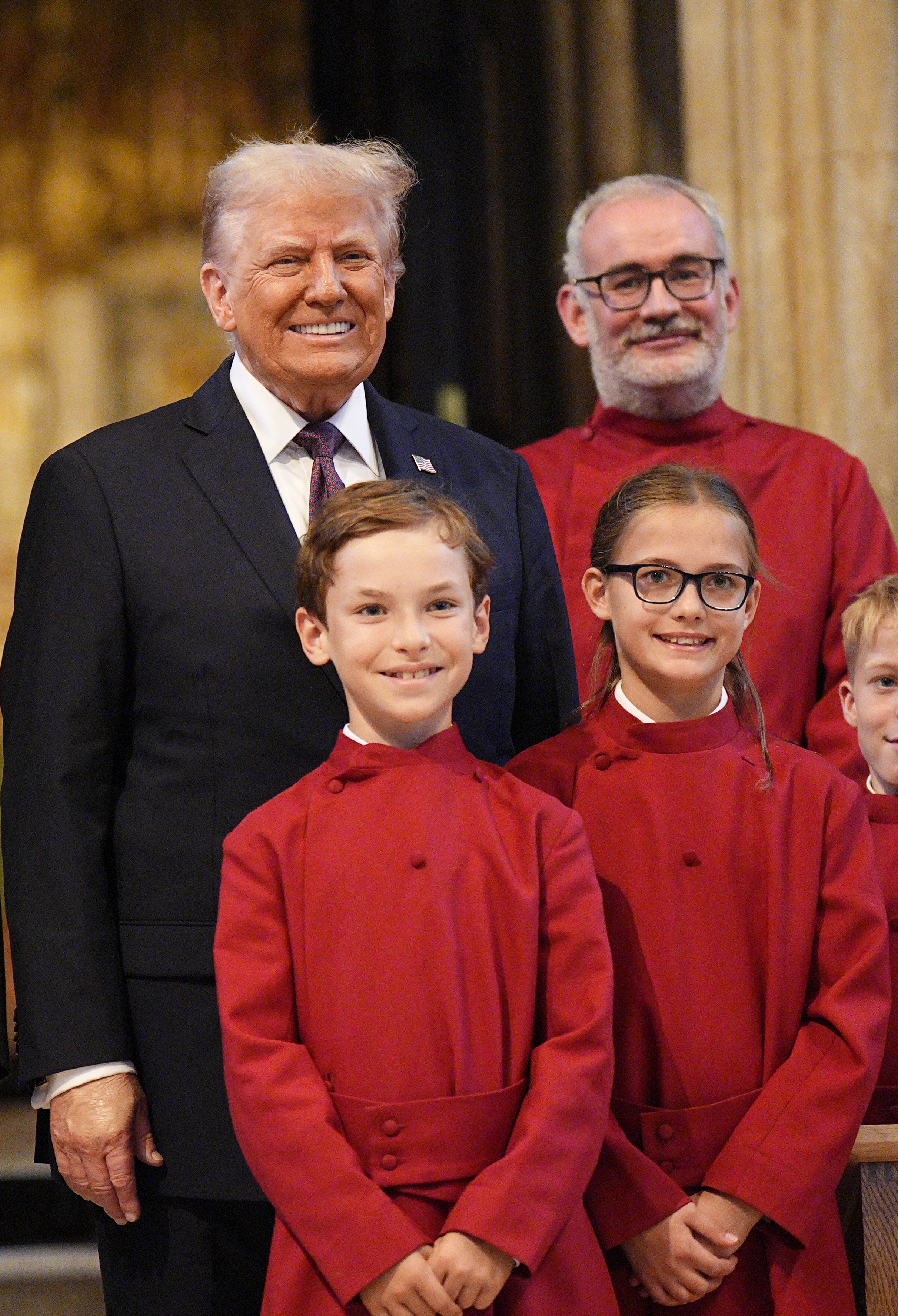 US president Donald Trump enjoyed a performance by the chapel’s choir
