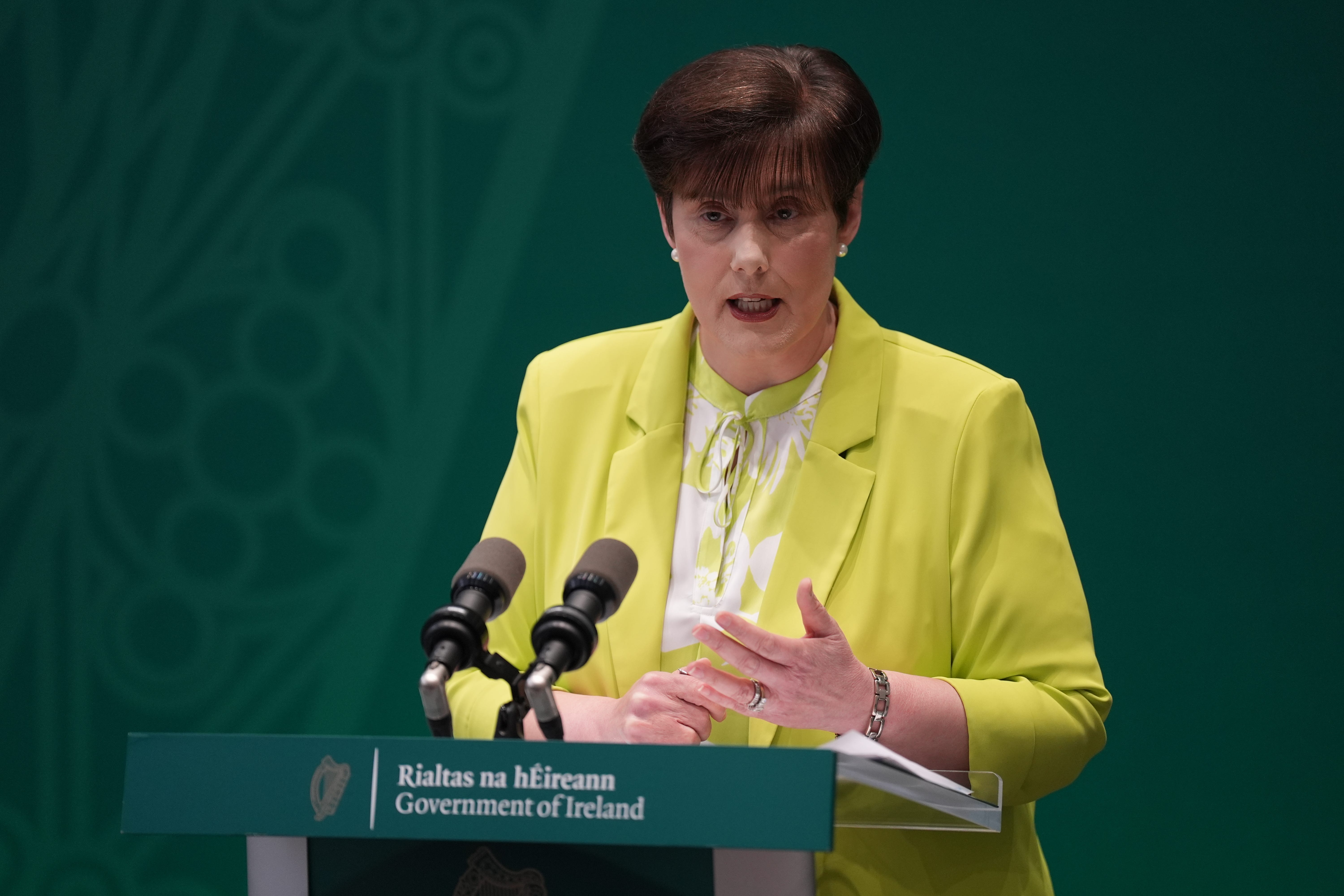 Minister Norma Foley at Government Buildings (Niall Carson/PA)