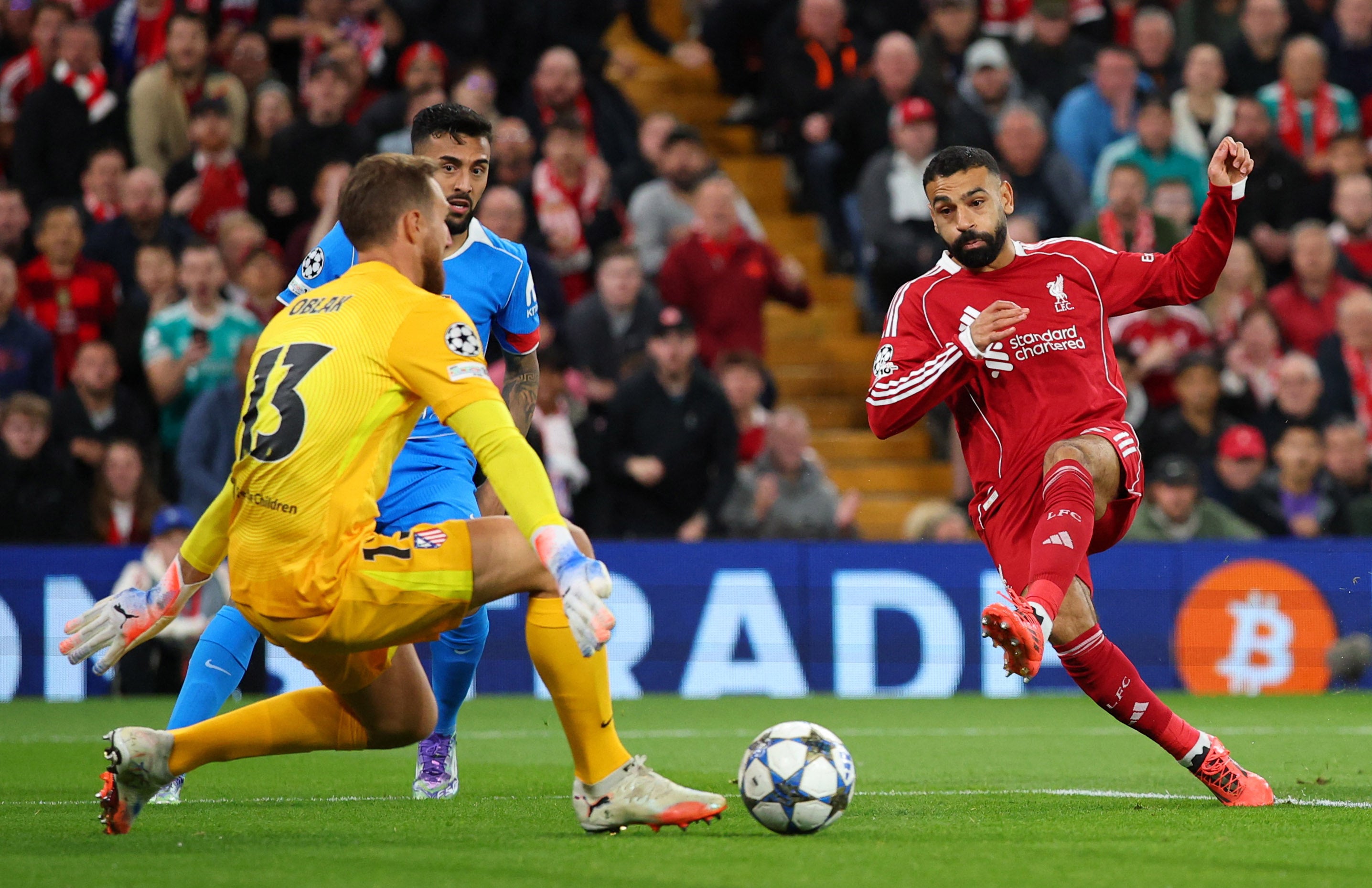 Mohamed Salah doubled Liverpool’s lead inside six minutes