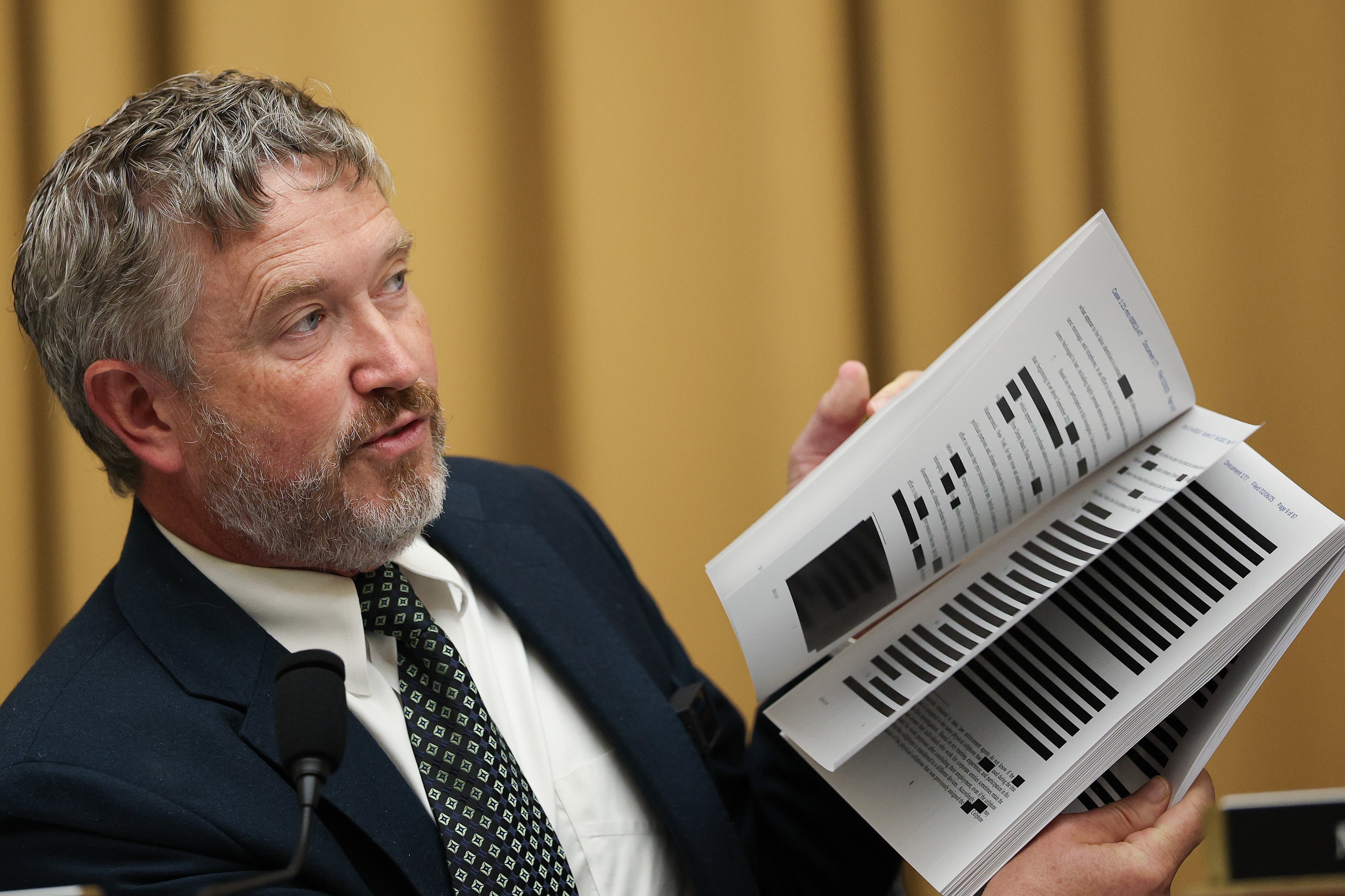 Rep. Thomas Massie, the committee’s only GOP member who peppered Patel with questions about the Epstein case, asked the FBI director if he would meet with Epstein’s accusers and victims