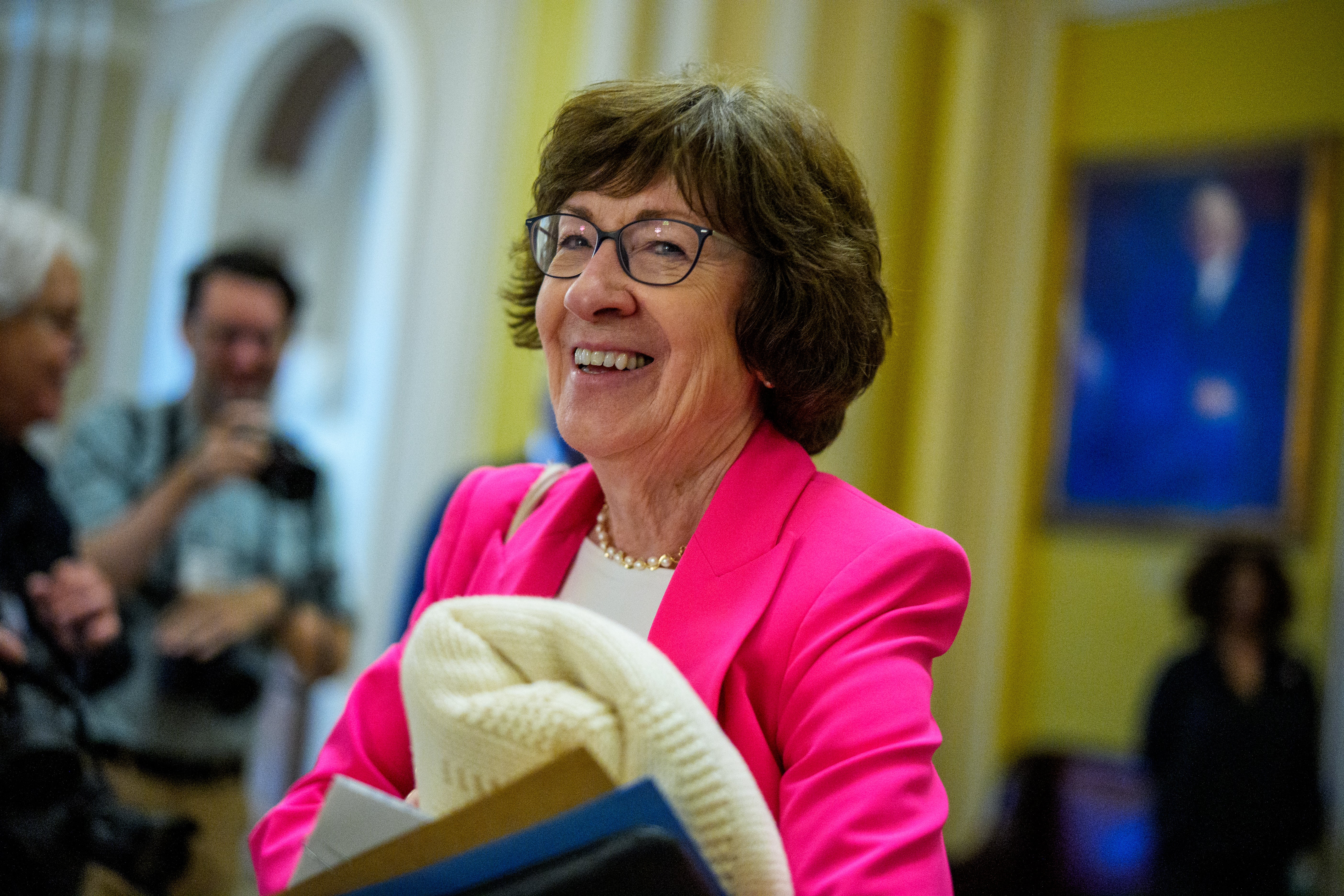 Sen. Susan Collins (R-Maine) praised the Association of Federal Government Employees for saying the Senate needs to pass a clean continuing resolution.
