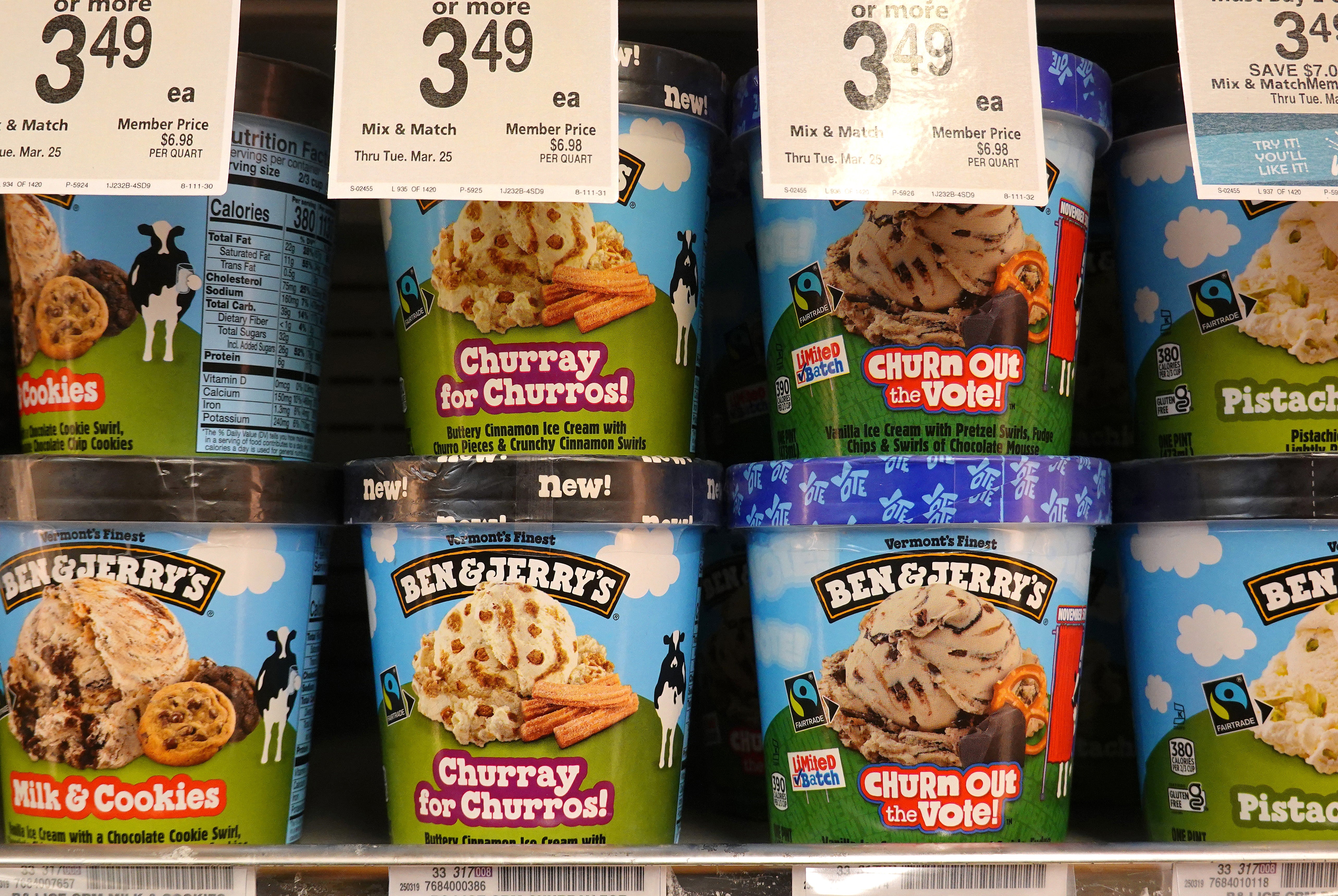 The ice cream brand Ben & Jerry’s has been owned by Unilever since 2000