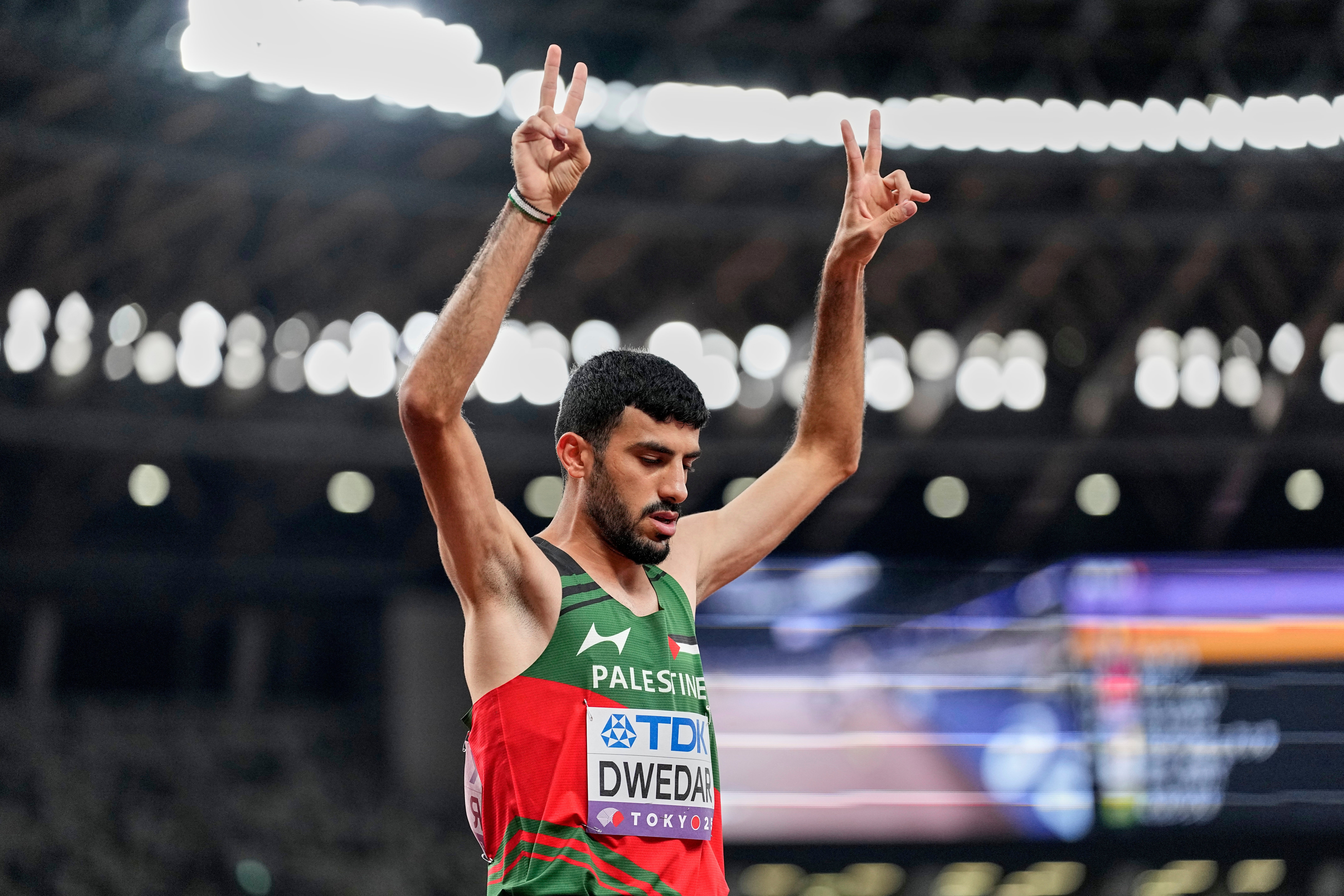 <p>Mohammed Dwedar is Palestine’s lone athlete at the World Athletics Championships</p>