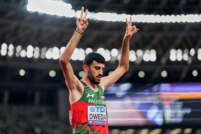 <p>Mohammed Dwedar is Palestine’s lone athlete at the World Athletics Championships</p>