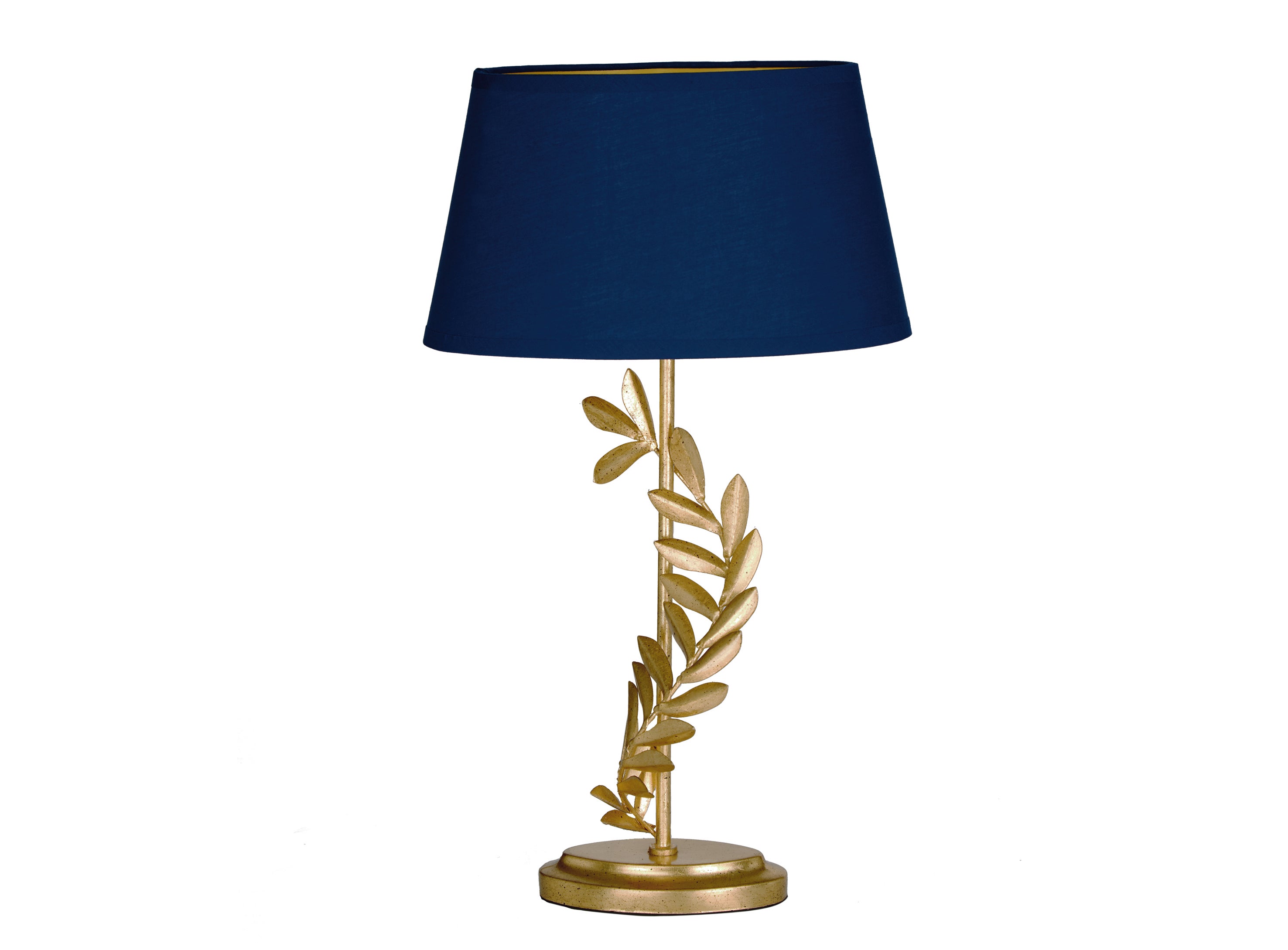 Laura Ashley Archer Table Lamp Leaf Design Gold with Shade