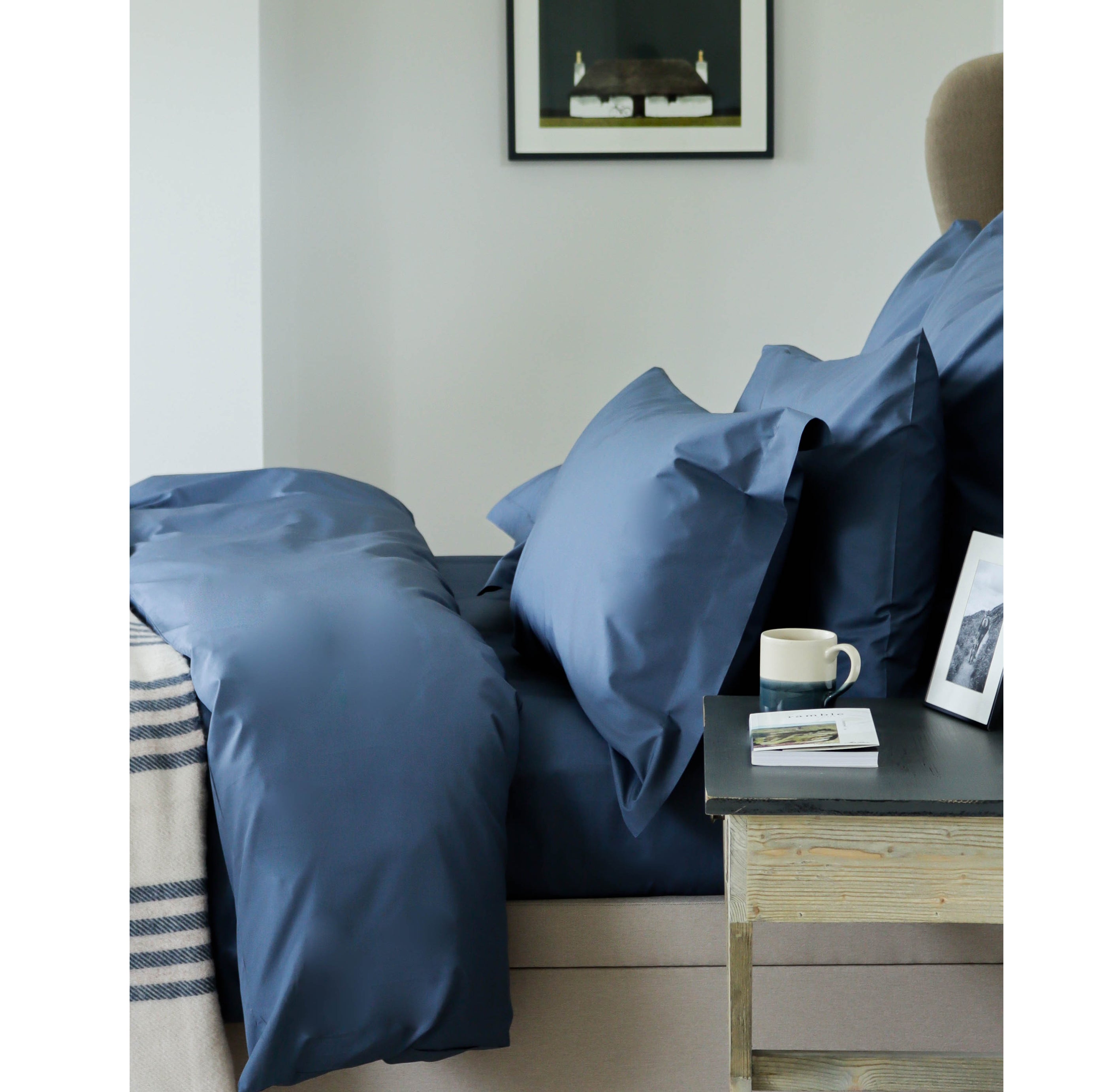 Dusk Blue Organic Cotton Bedding, Marquis & Dawe