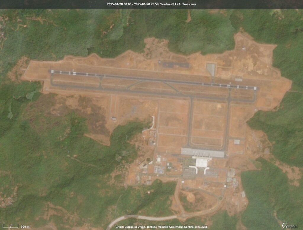 Satellite image of the Manohar International Airport