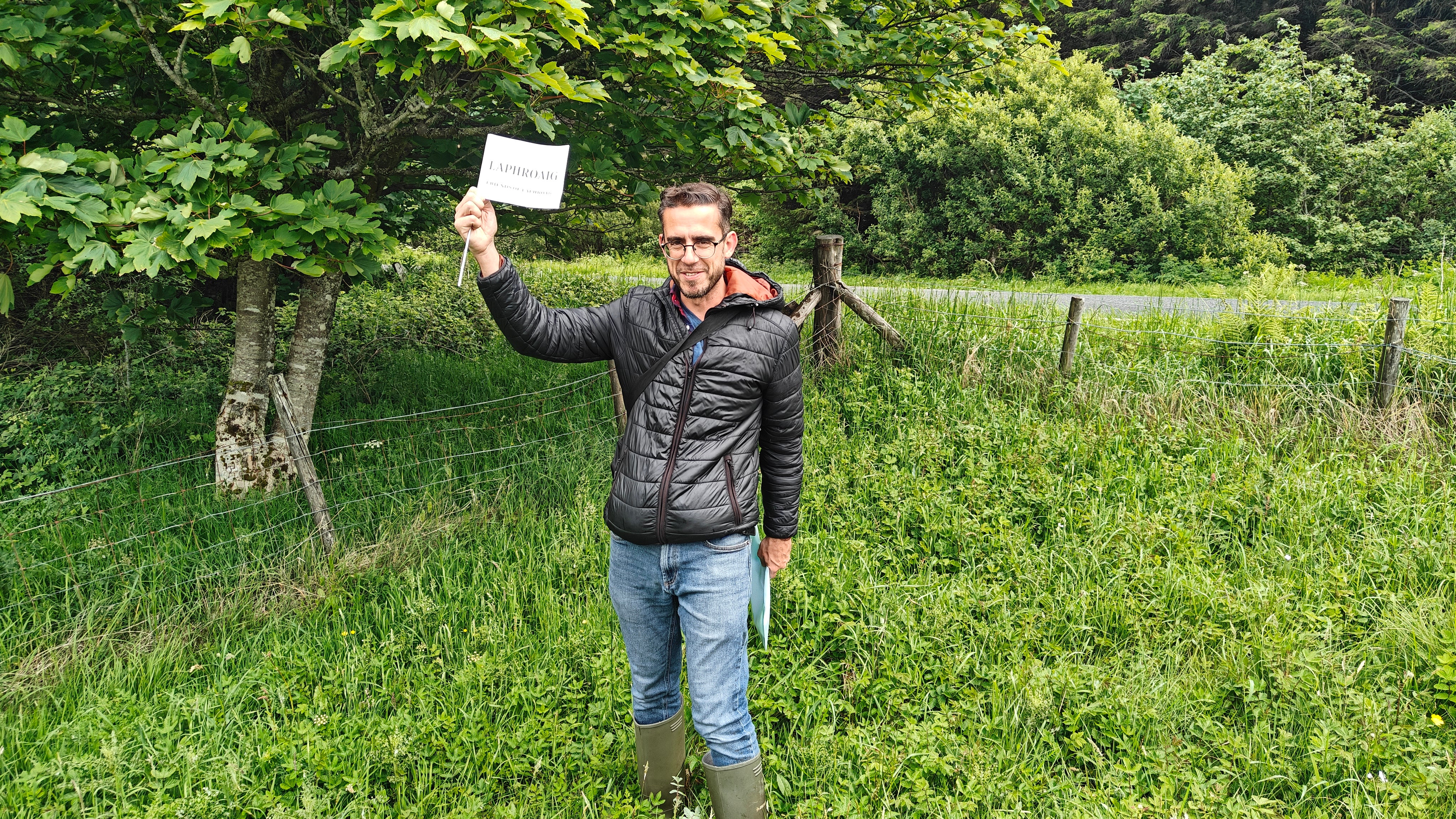 Marc plants a flag in his land