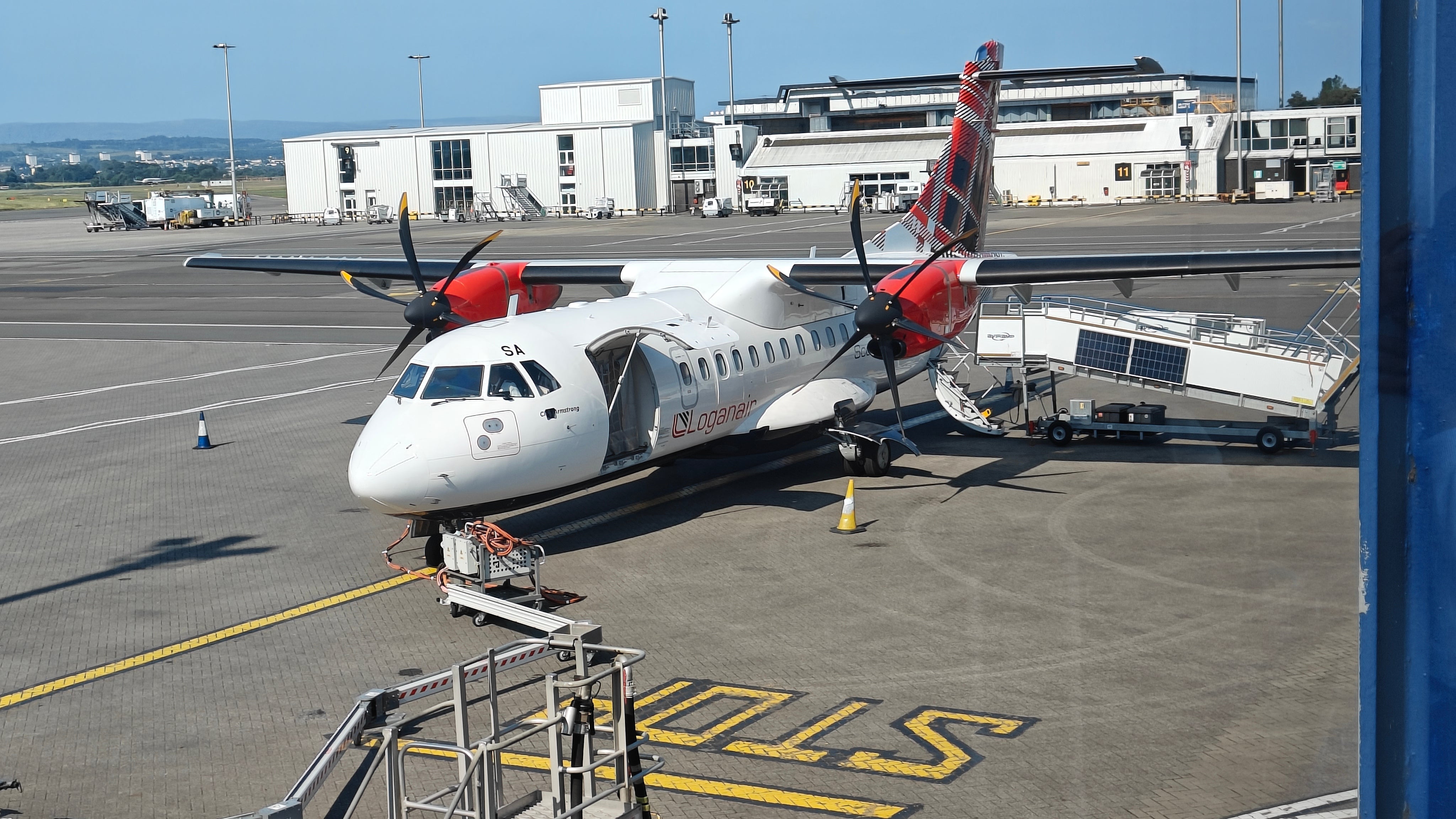 The twin-prop plane that took Marc to Islay