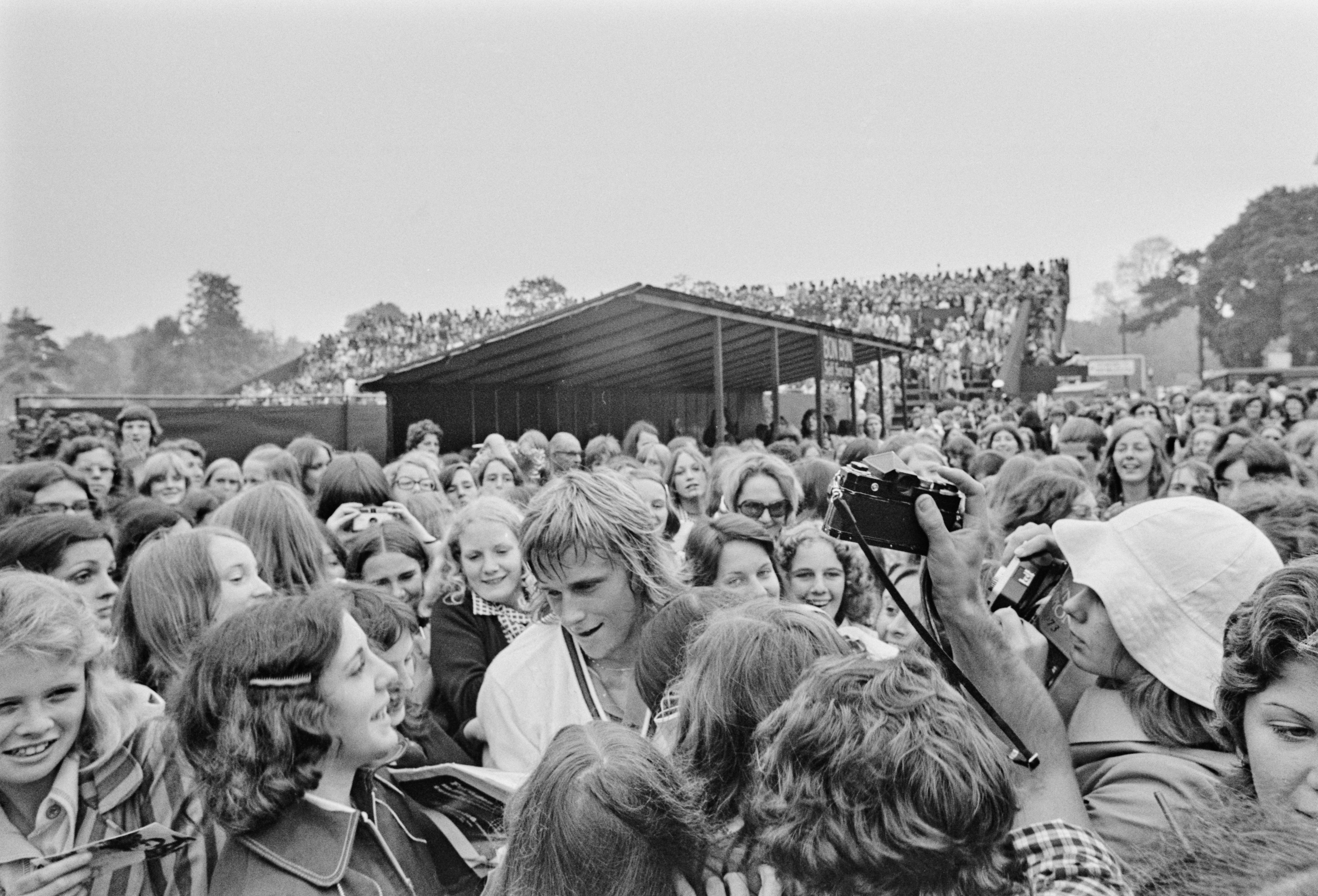 Borg was swamped by adoring fans wherever he went