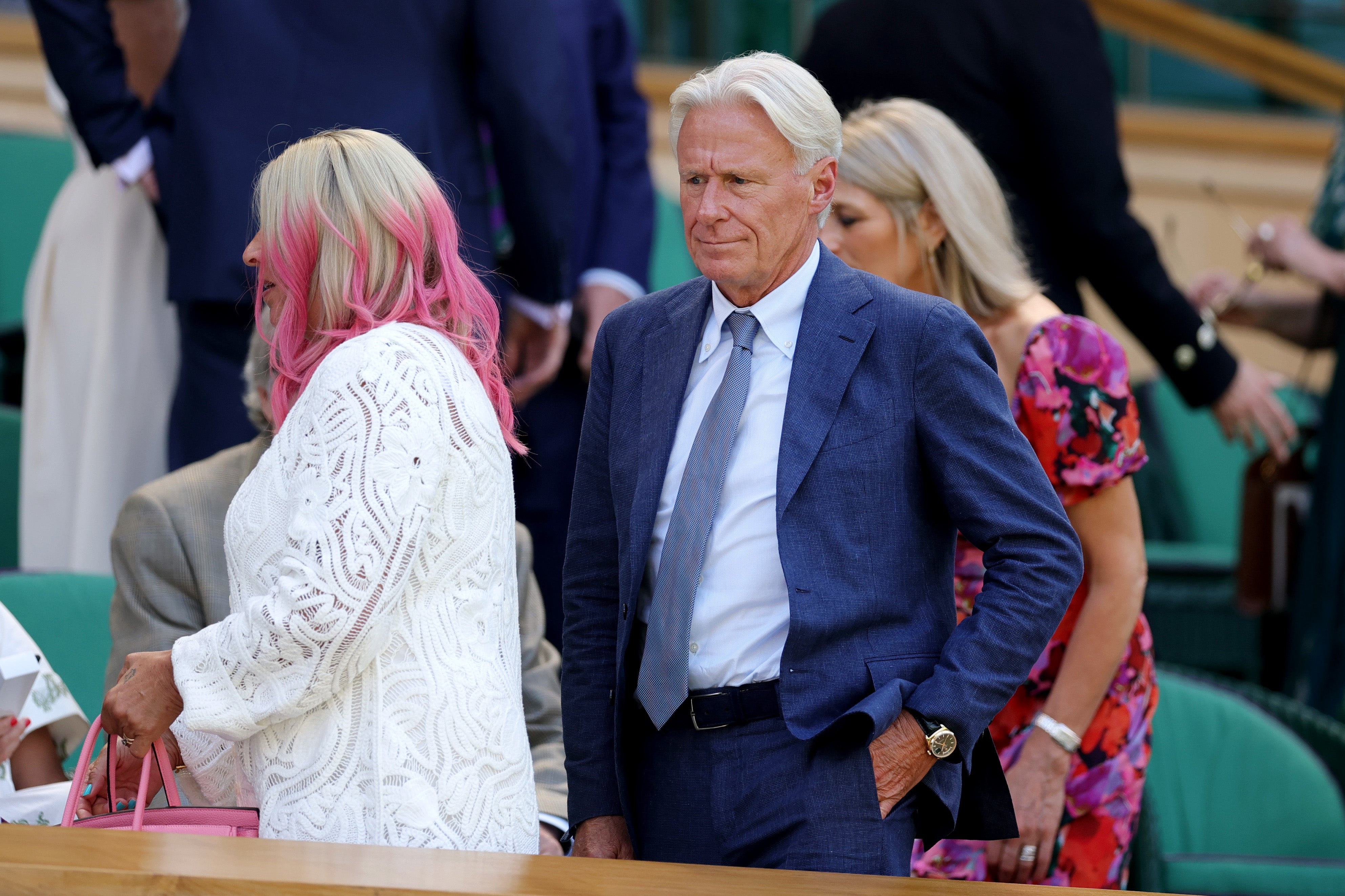 Borg in the Royal Box at Wimbledon this summer