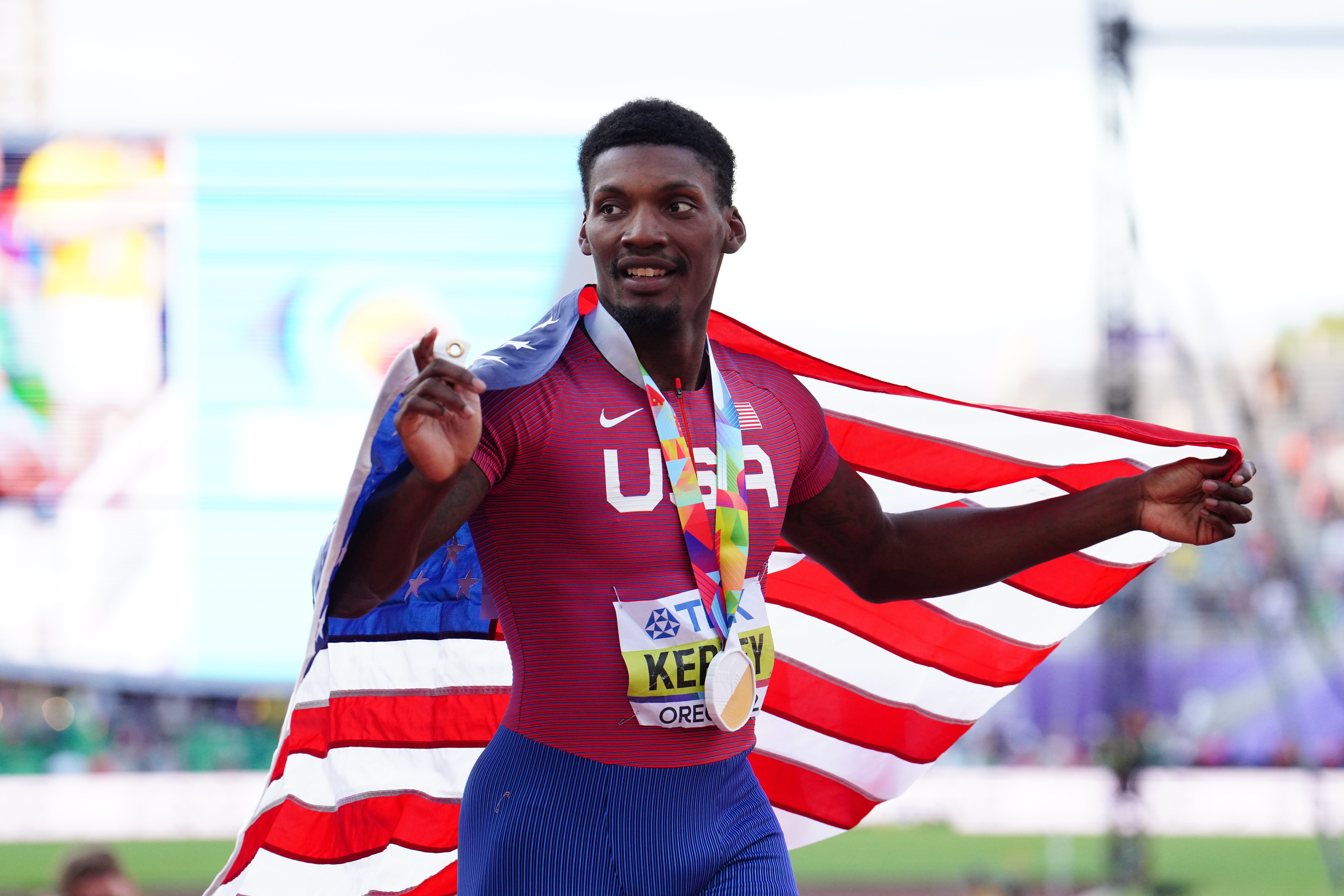 Former world champion Fred Kerley has joined the Enhanced Games (Martin Rickett/PA)