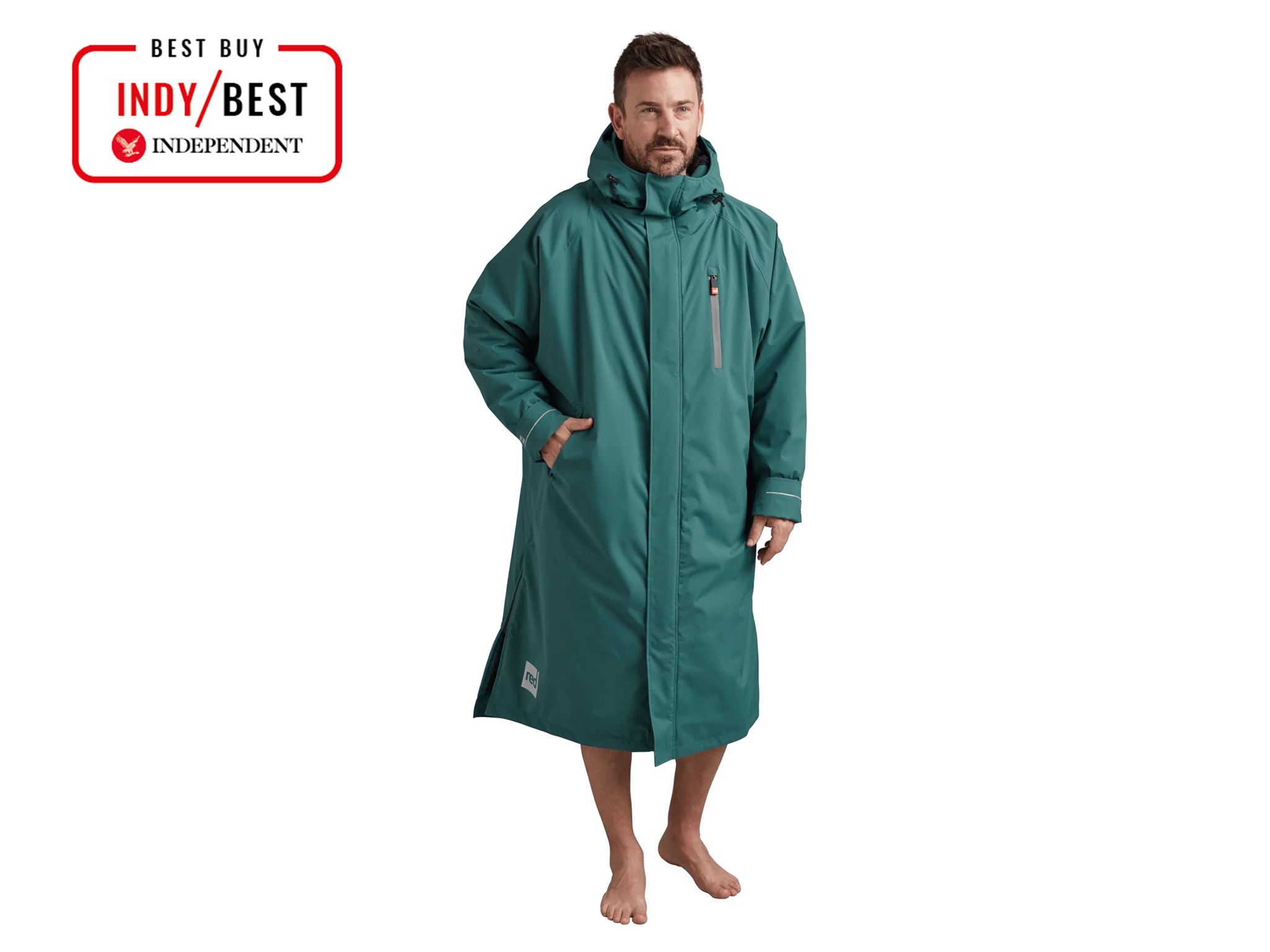 Best changing robe IndyBest review Red men's long sleeve waterproof dry changing robe alter evo 