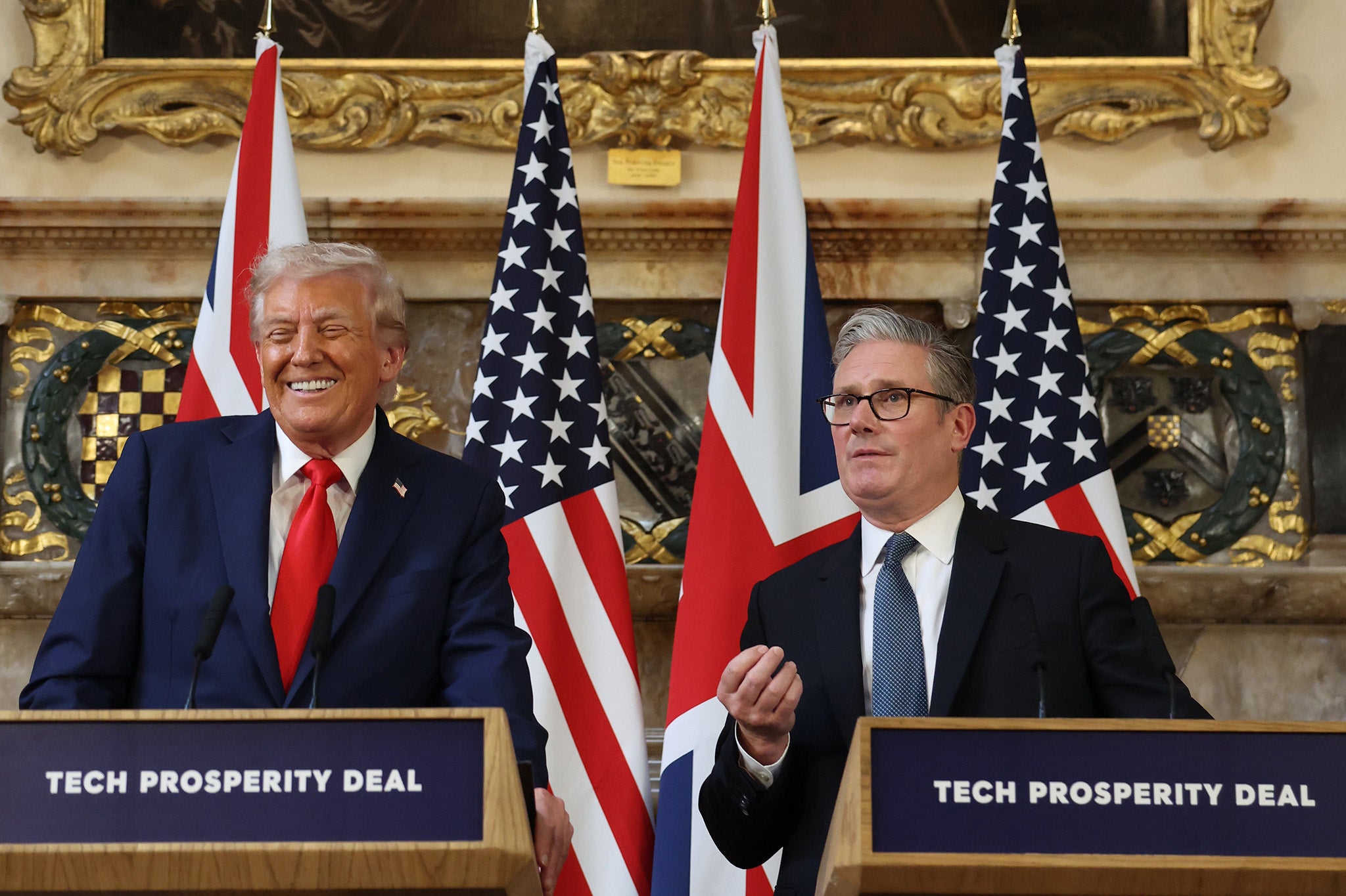 Keir Starmer held a joint press conference with Donald Trump at Chequers on Thursday