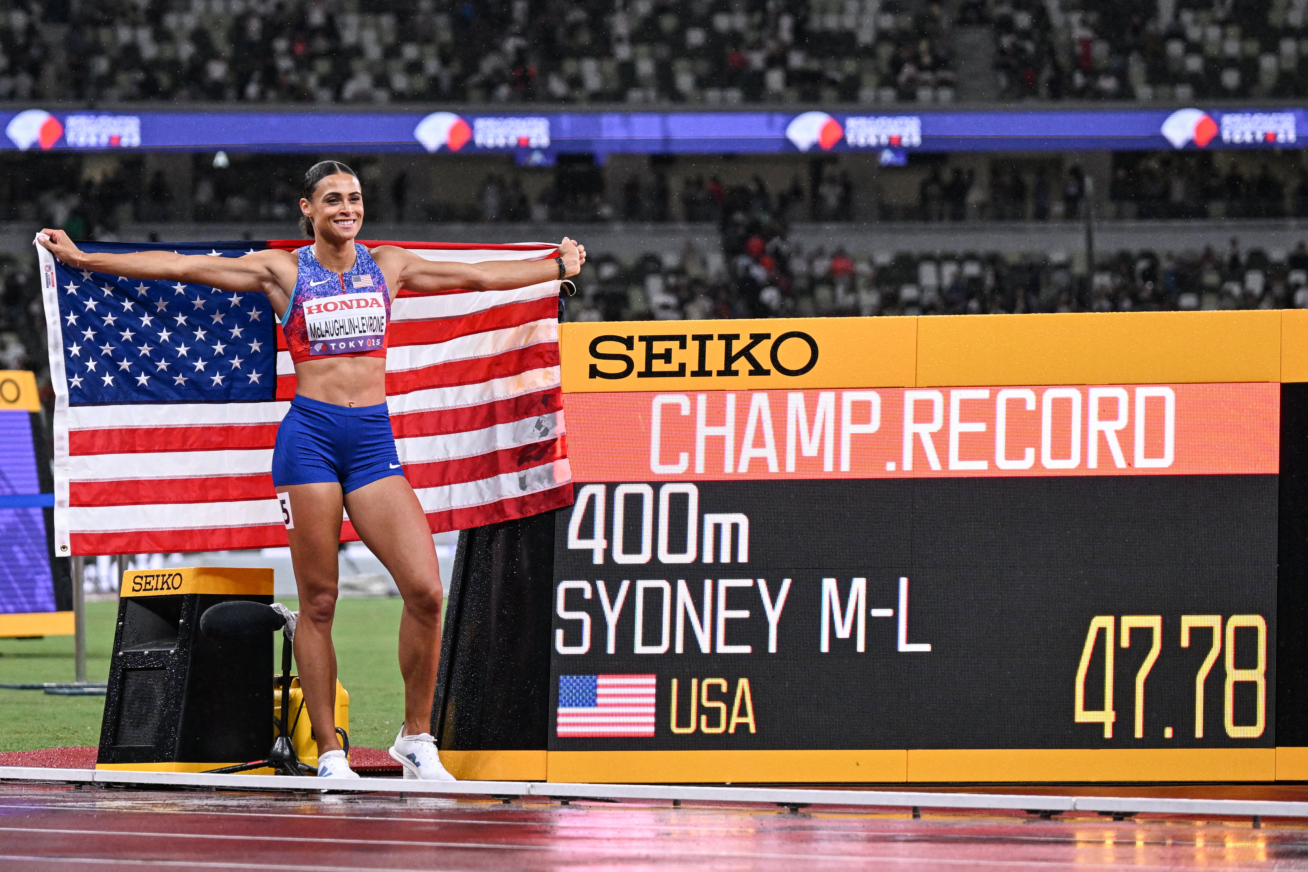 Sydney McLaughlin-Levrone’s time of 47.78s was second-quickest of all time