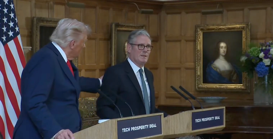 Donald Trump appeared pleased with Keir Starmer’s comments against Hamas