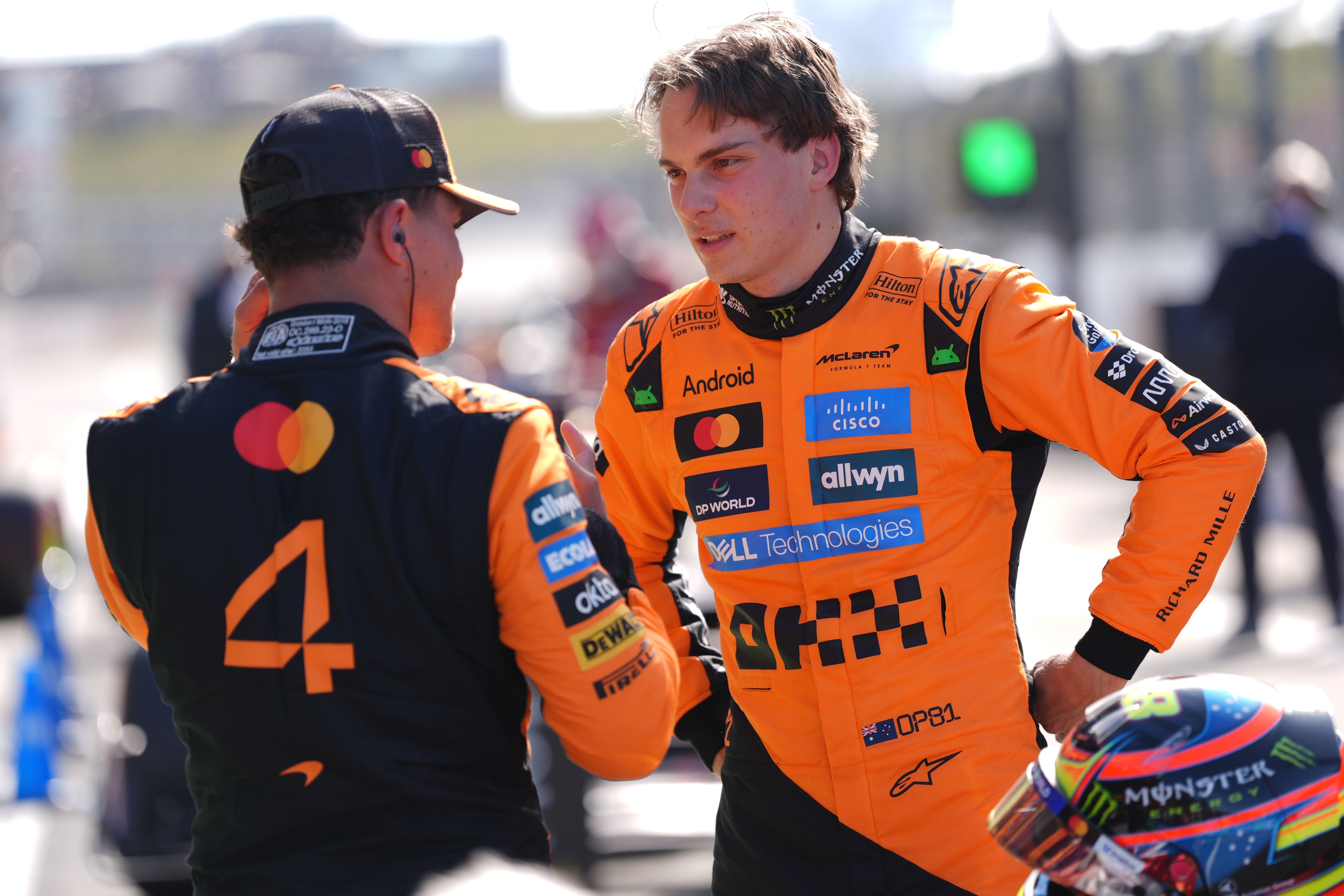 Norris and Piastri are in agreement over McLaren’s decision (Bradley Collyer/PA)